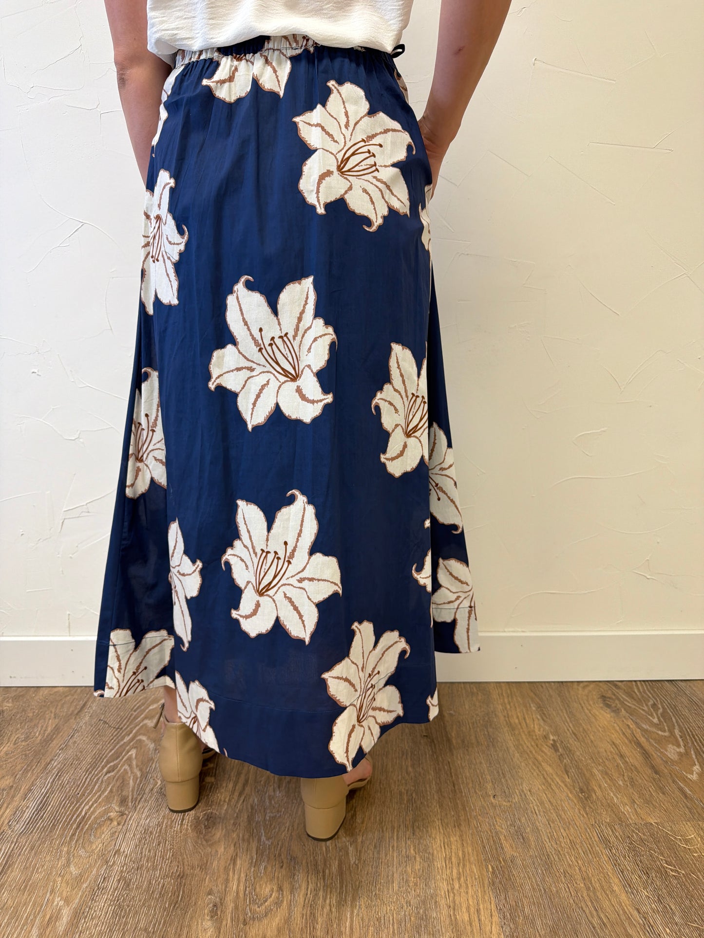 Floral Print Midi Skirt