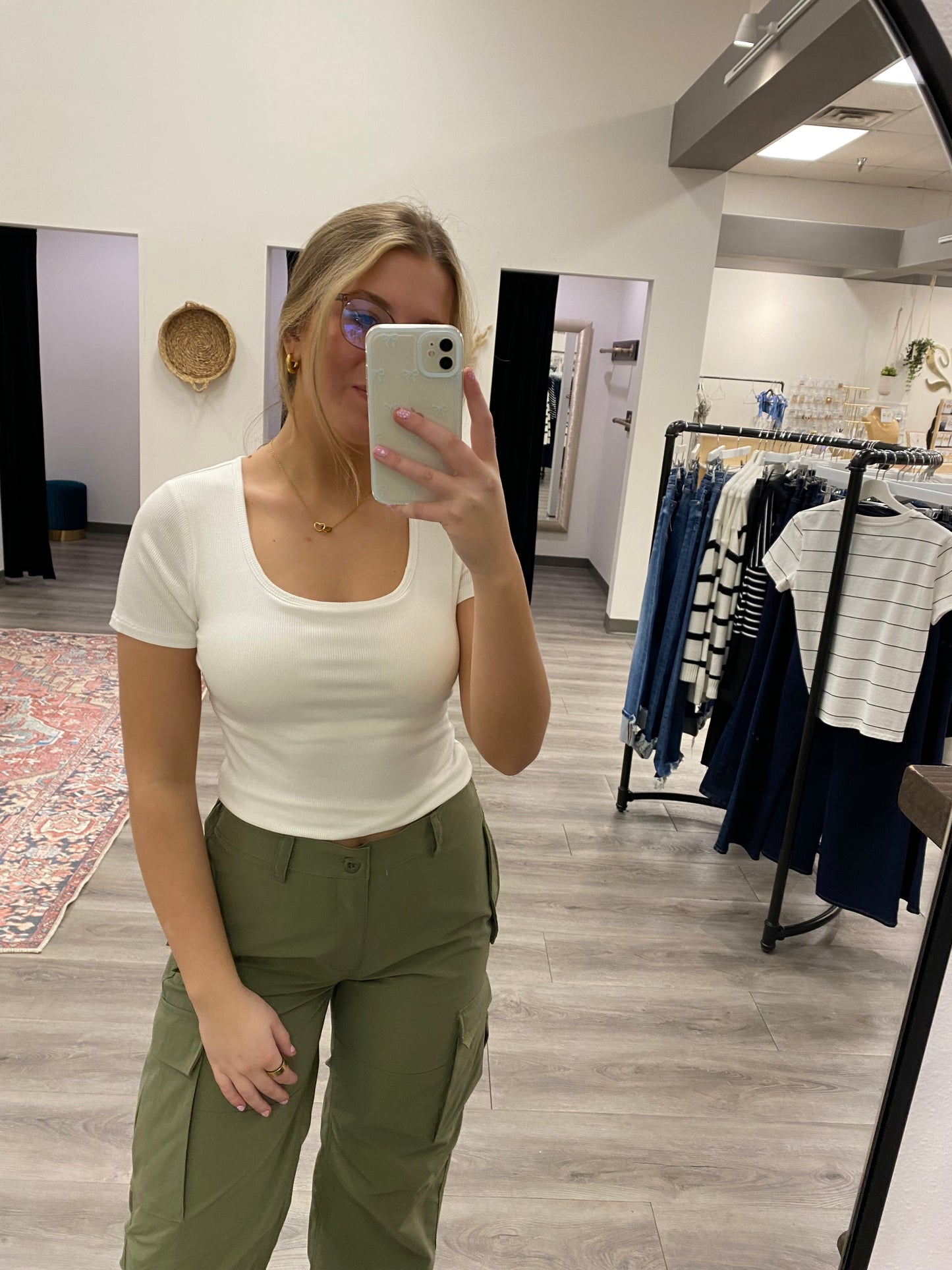 Ribbed Padded Crop Knit Top