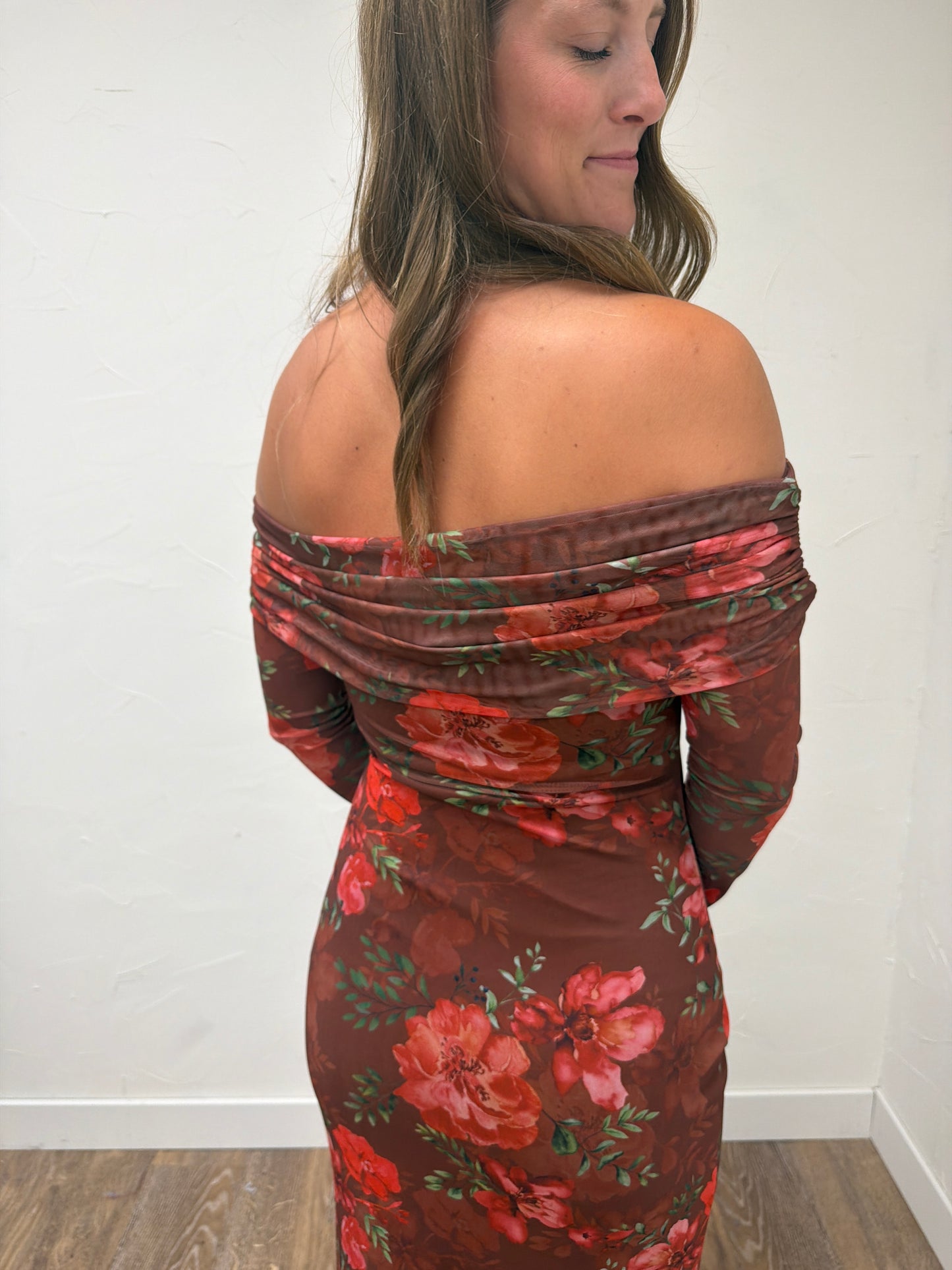 Off the Shoulder Floral Dress