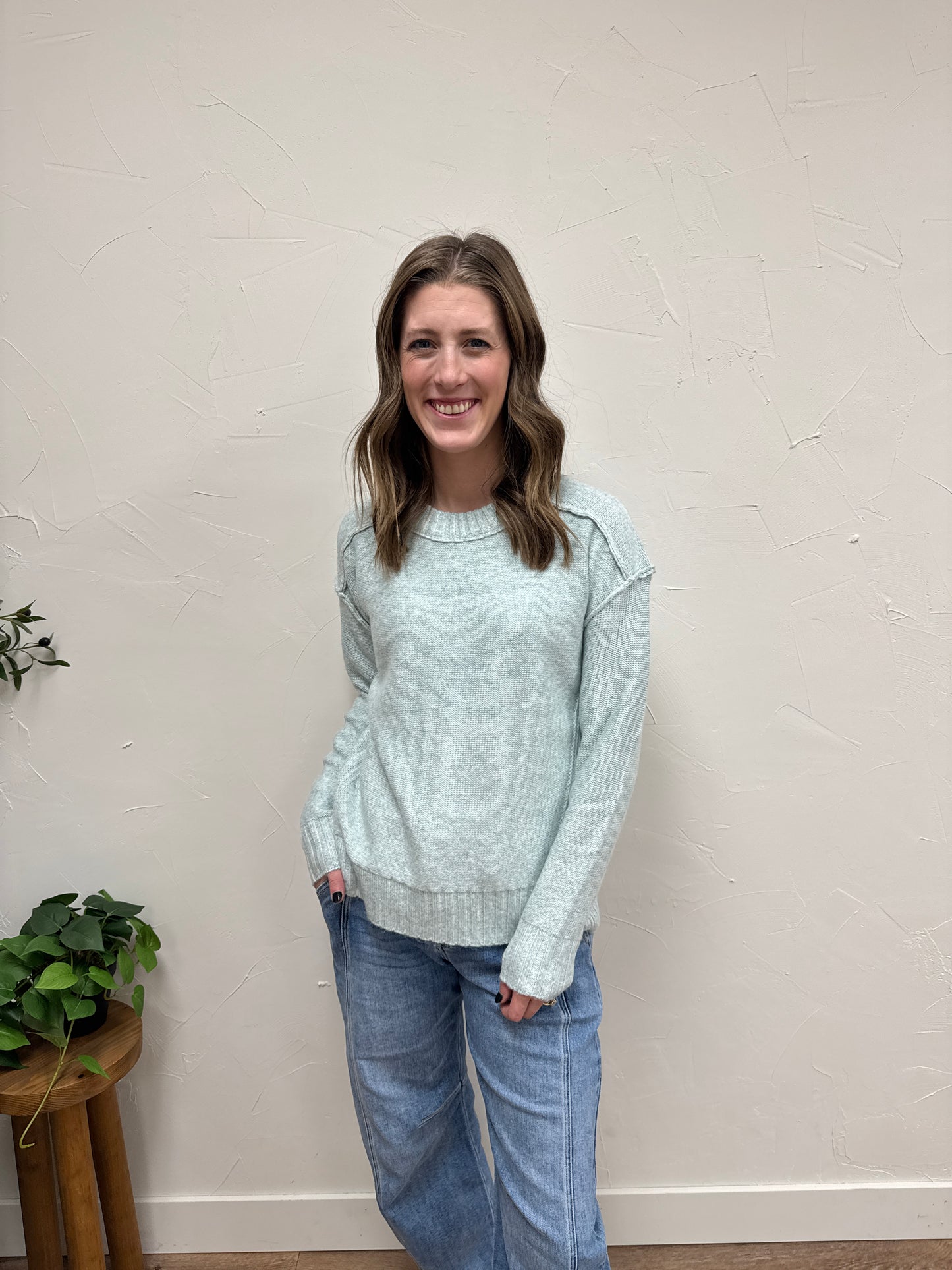 Seam & Rib Detailed Sweater