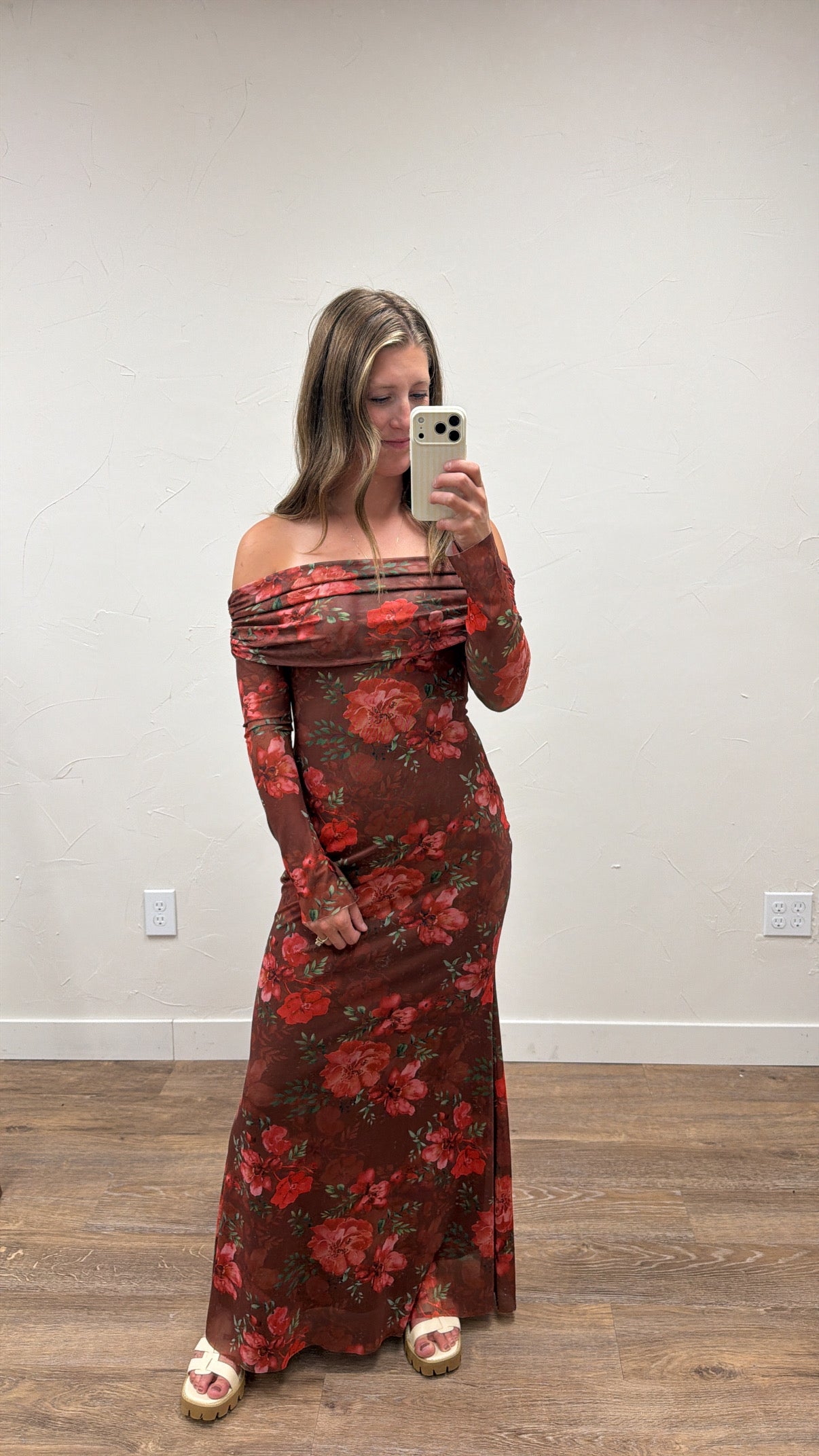 Off the Shoulder Floral Dress