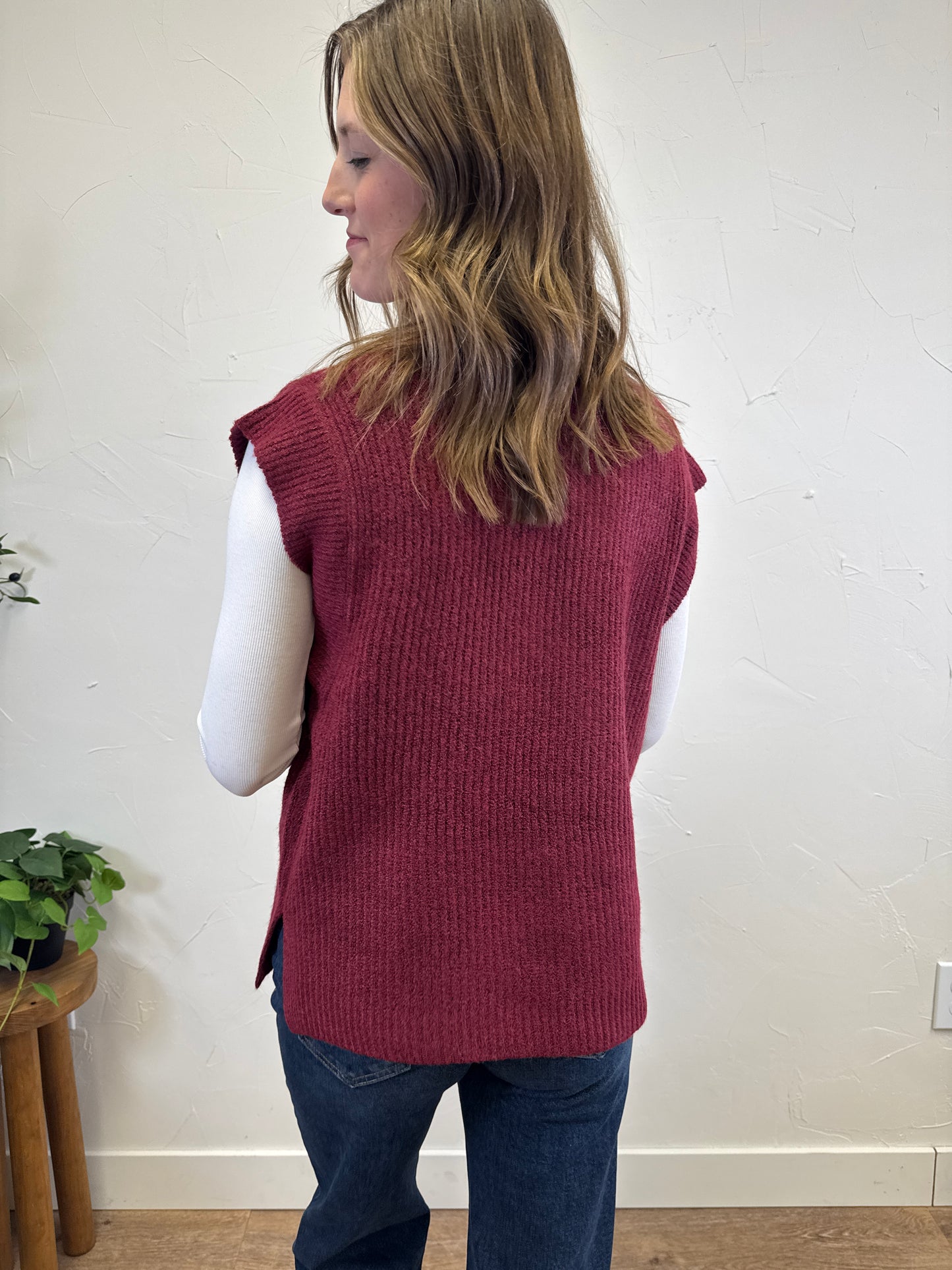 V-neck sweater vest