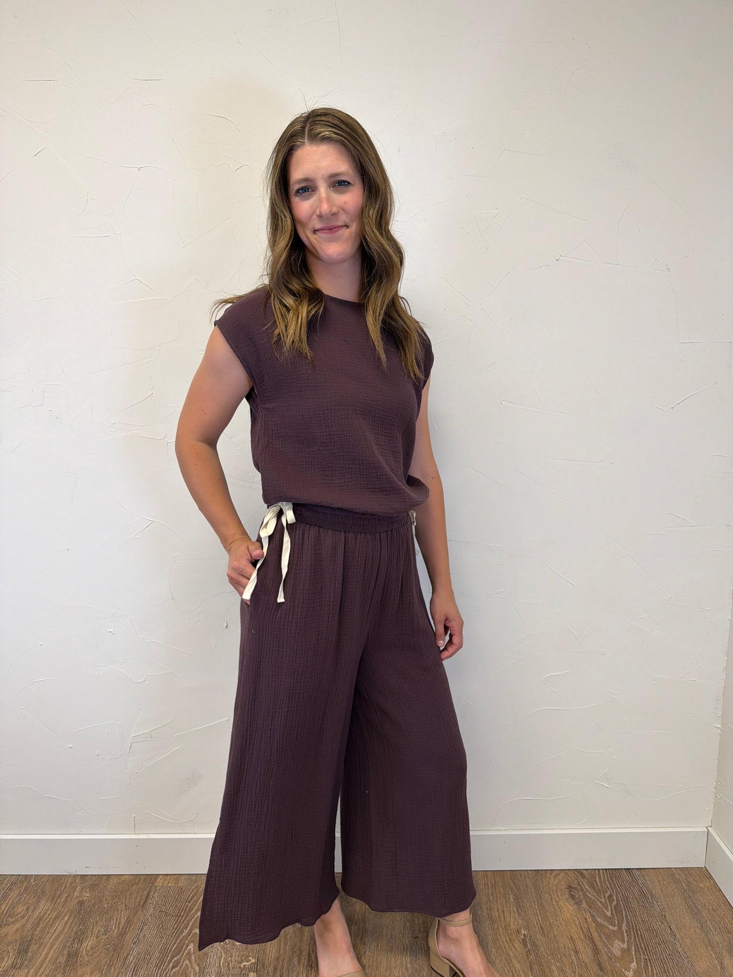 Side String Dolman Top