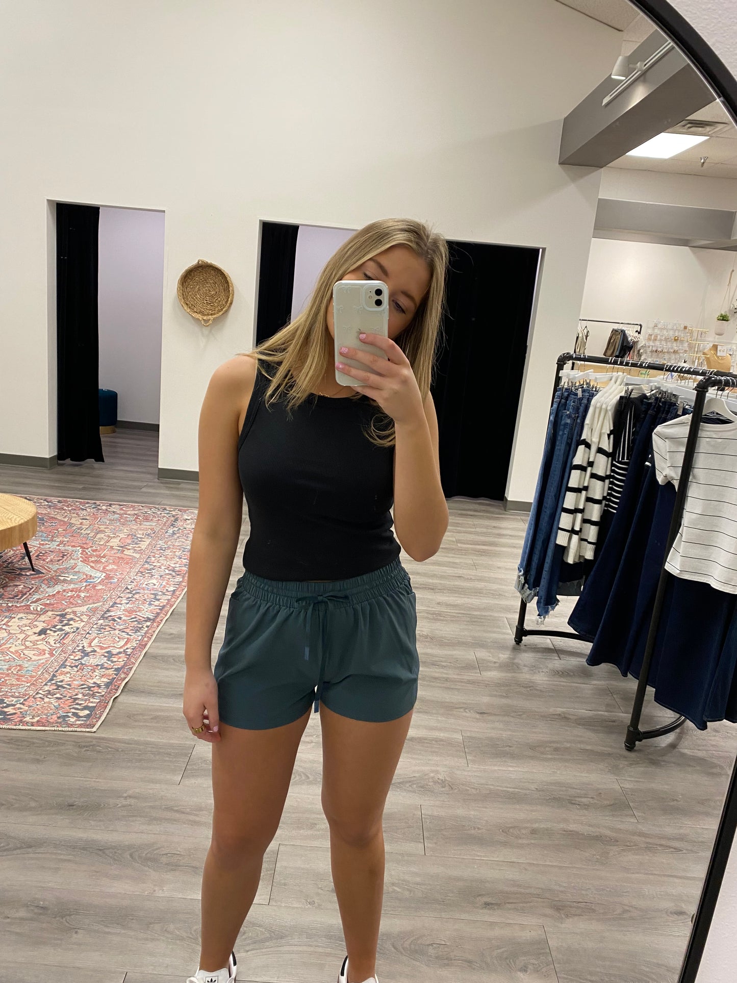 Drawstring Pocket Athleisure Shorts