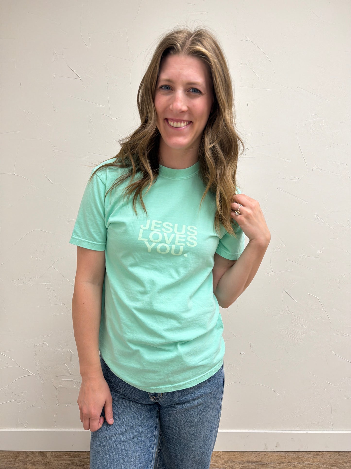 Jesus Loves Me Tee (Green)