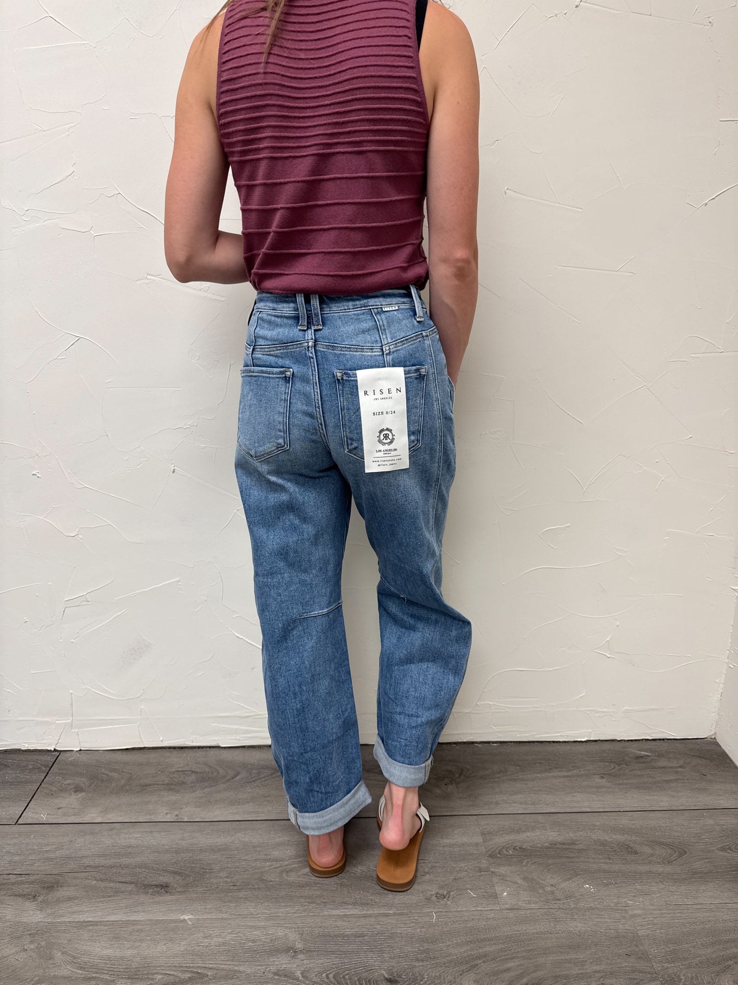 Ankle Barrel Double Roll Jeans