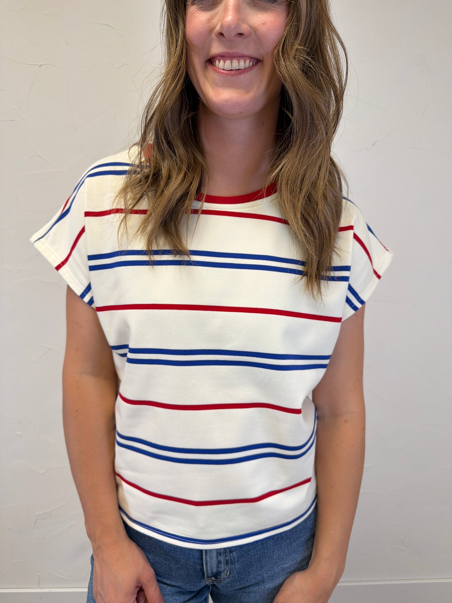Striped Drop Sleeve Top