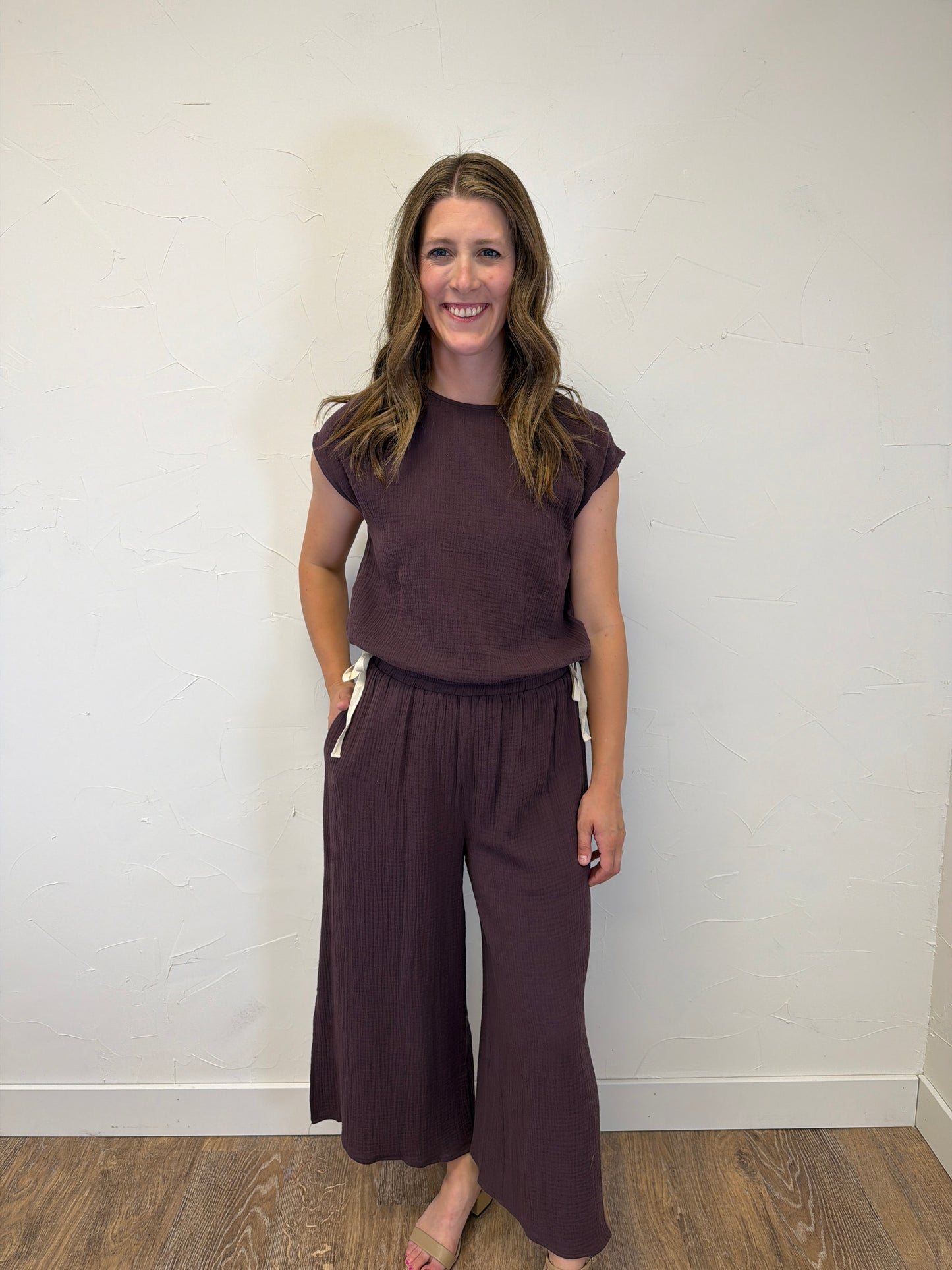 Side String Dolman Top