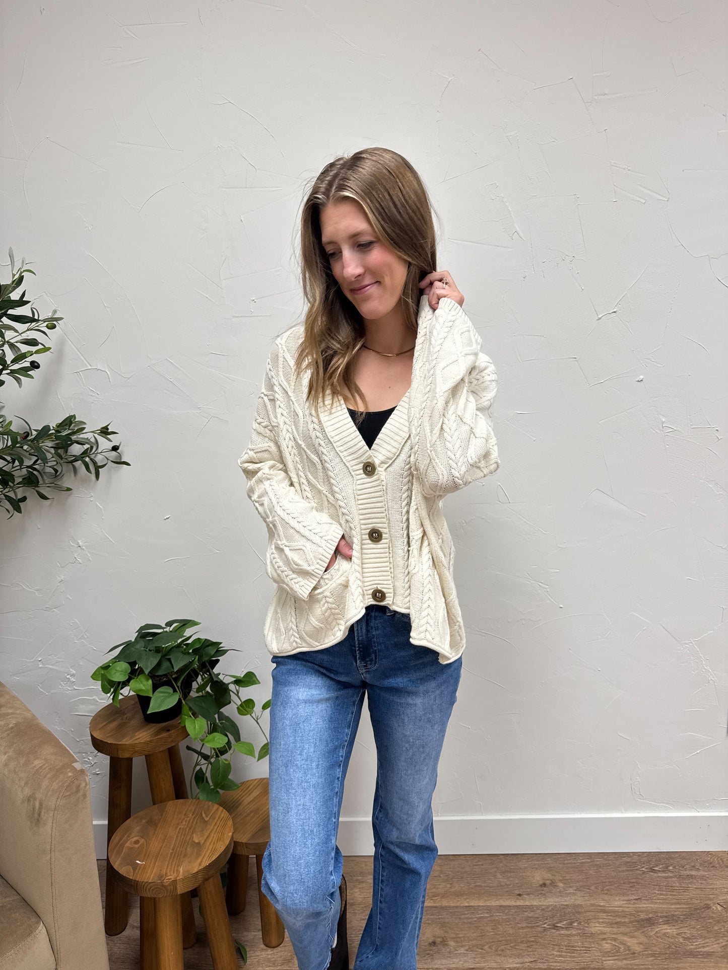 Anais Cable Knit Cardigan