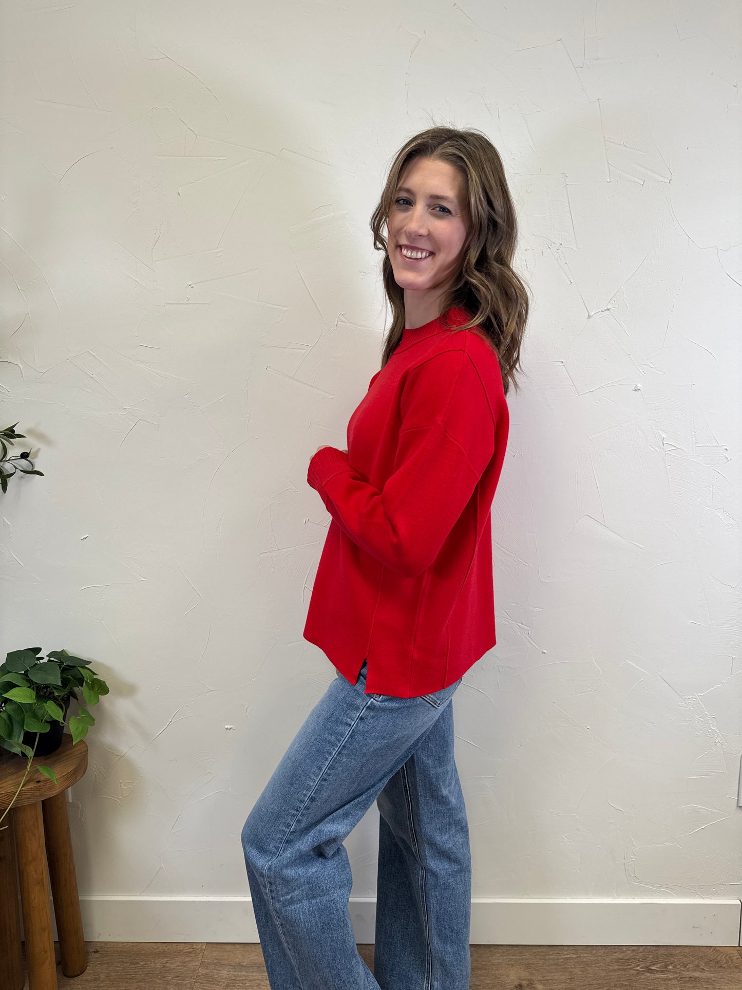 Mock Neck Pullover Sweater