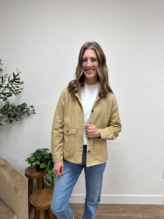 Work Jacket with Corduroy Collar