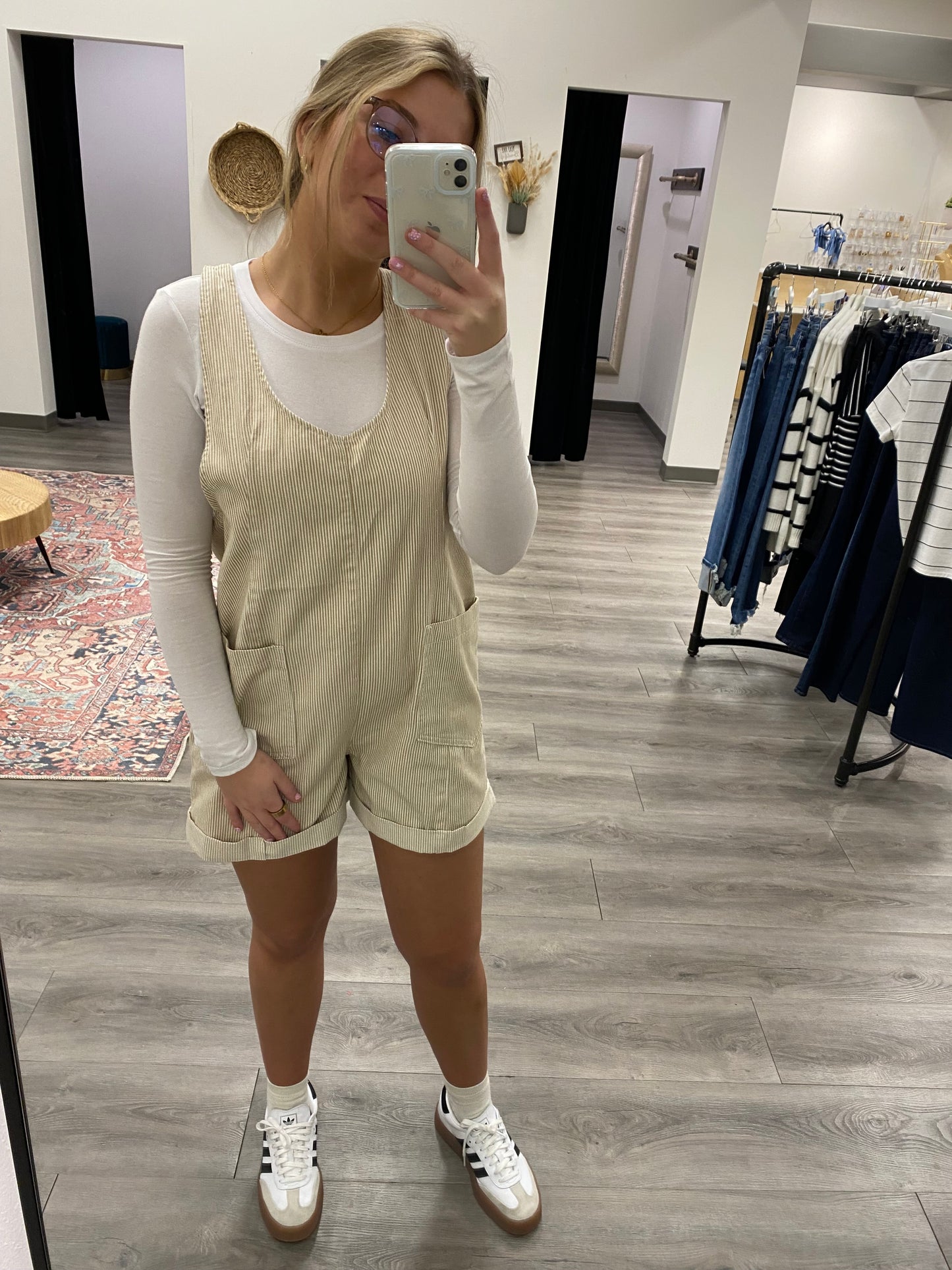 Striped Cotton Romper