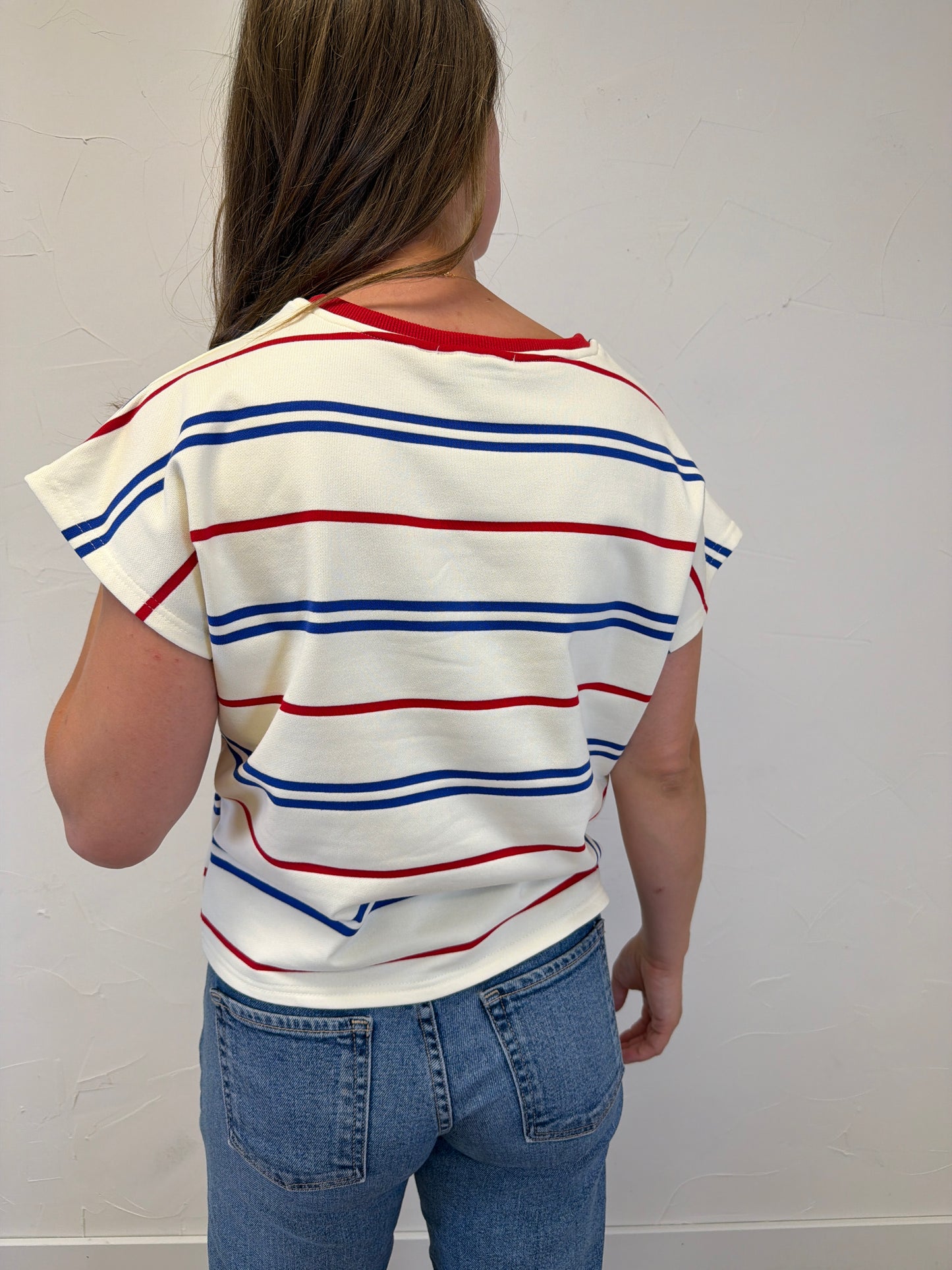 Striped Drop Sleeve Top