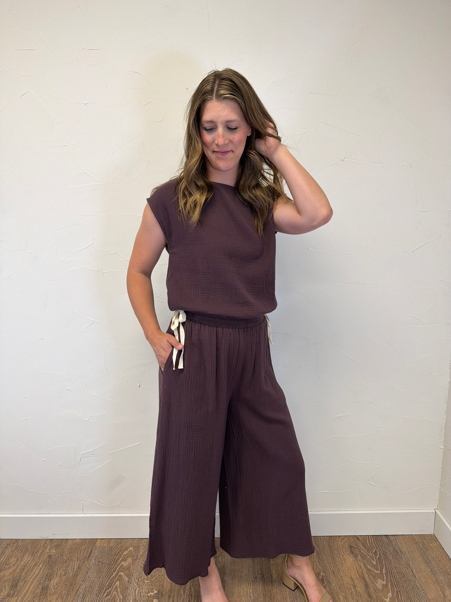 Side String Dolman Top