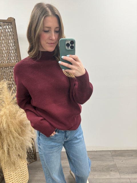 Mock Ribbed Sweater