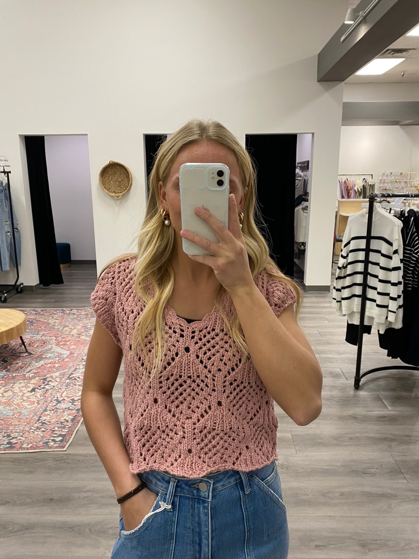 Kendra Crochet Top