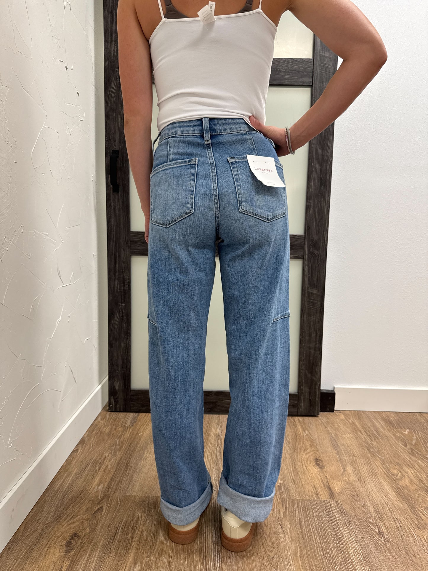 Super High Rise Wide Barrel Vervet Denim