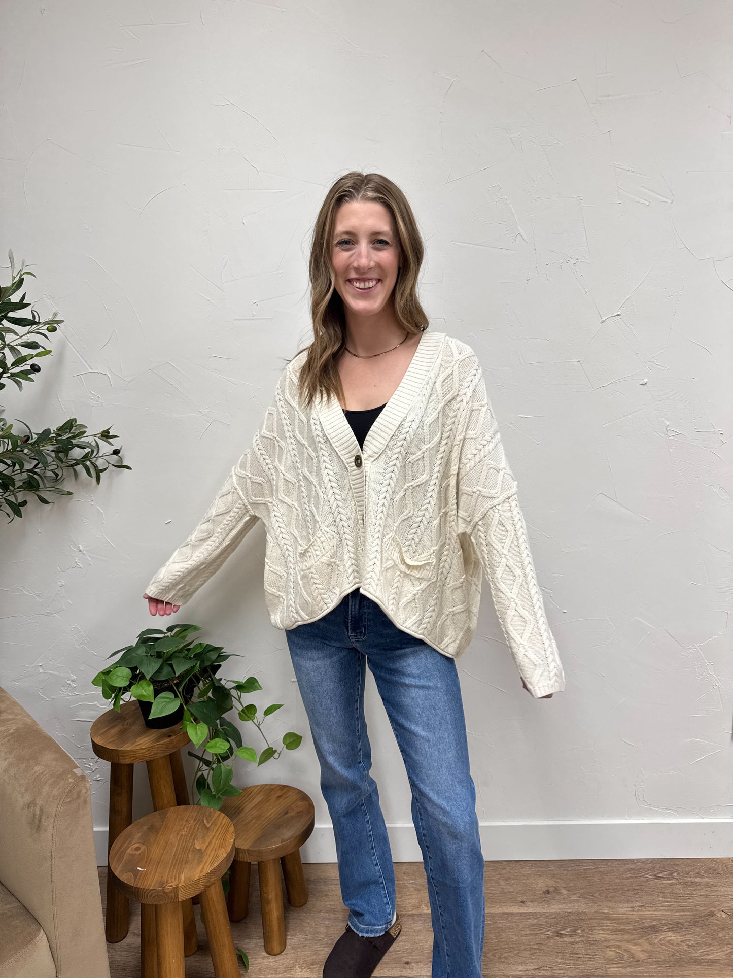 Anais Cable Knit Cardigan