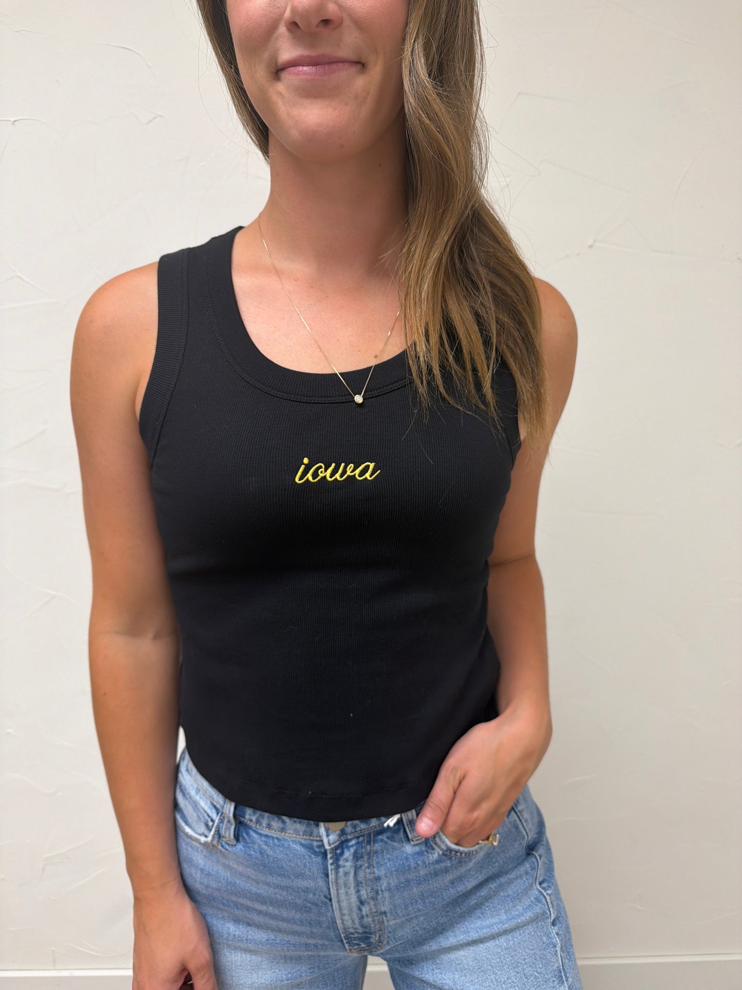 Iowa Embroidered Tank Top