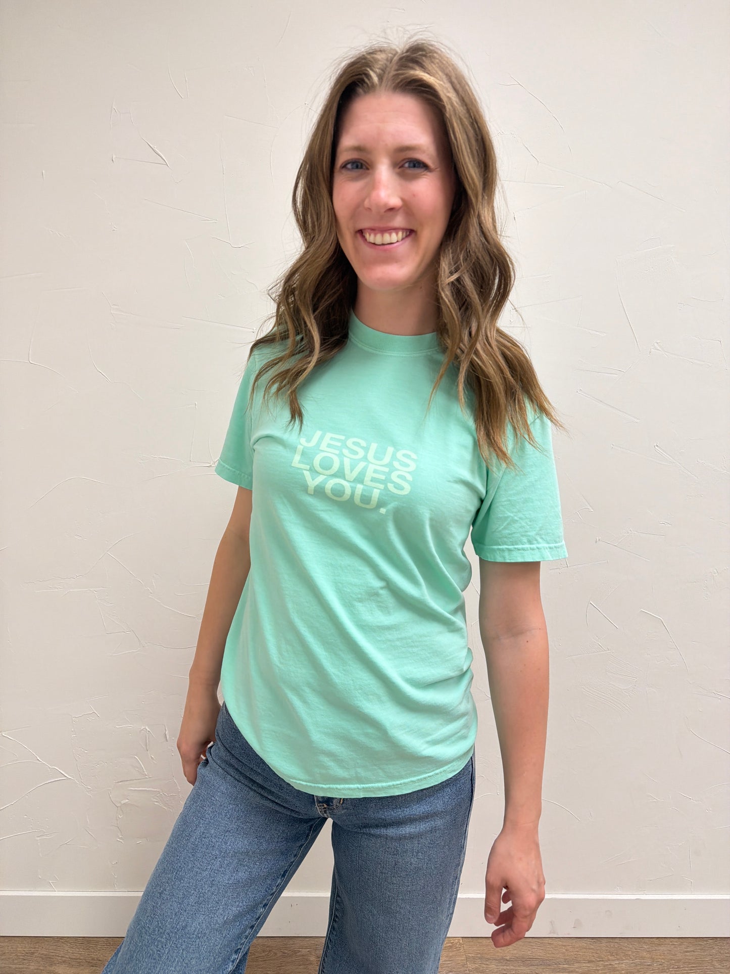 Jesus Loves Me Tee (Green)