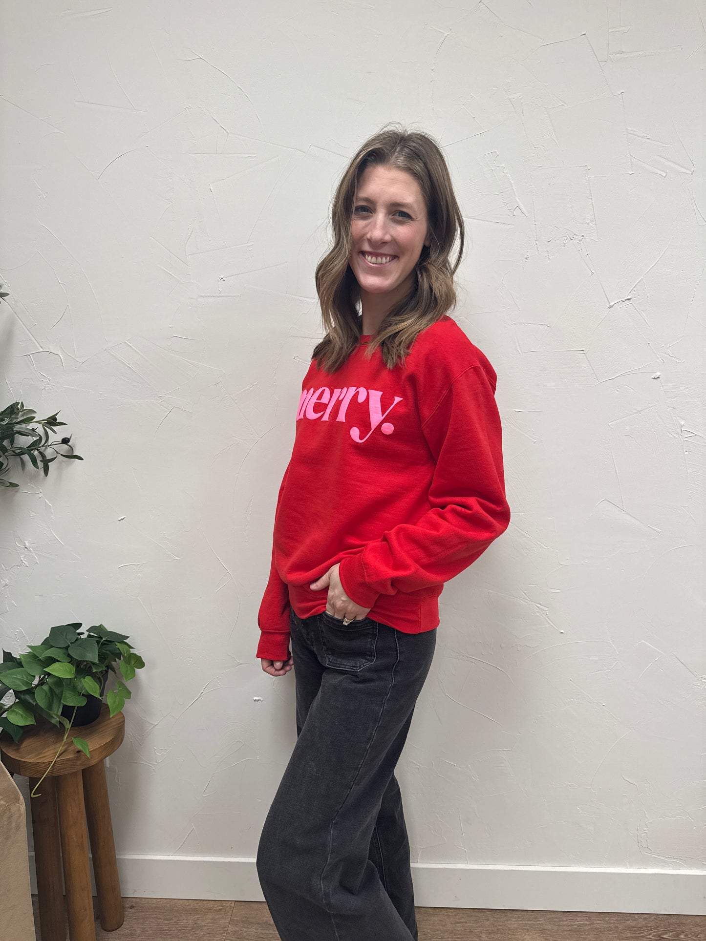 Merry Puff Print Sweatshirt