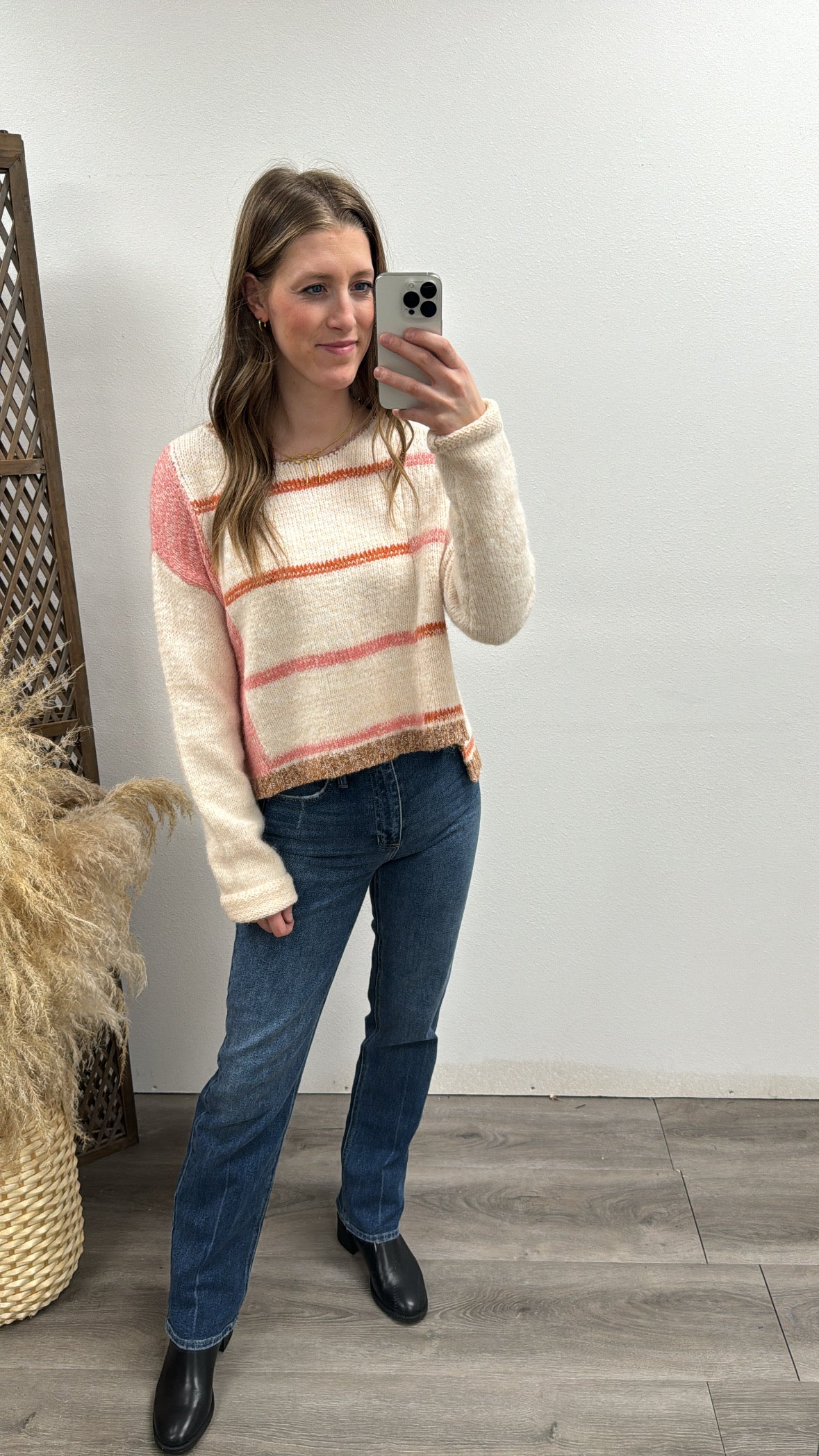 Mona Knit Stripe Pullover Sweater