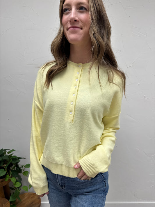 Henley  Button Up Sweater