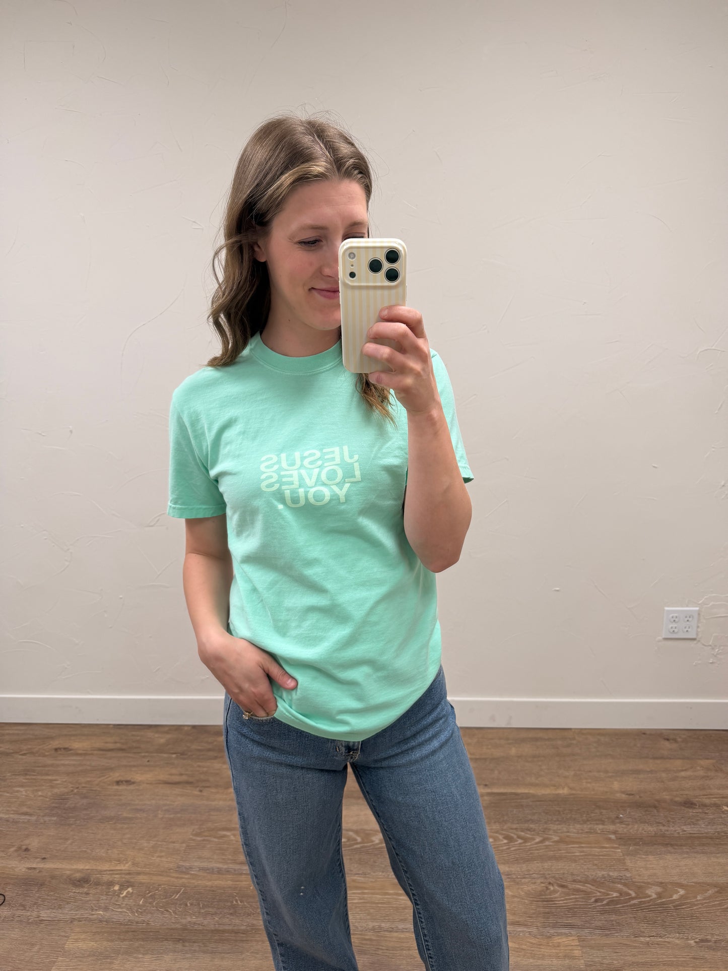 Jesus Loves Me Tee (Green)