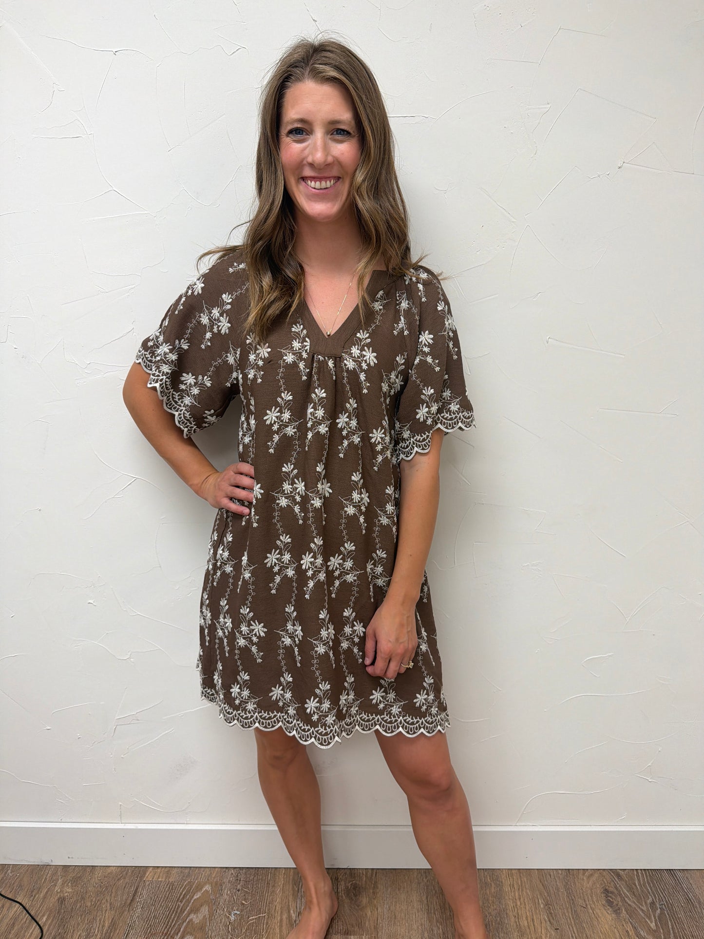 Short Sleeve Shift Dress
