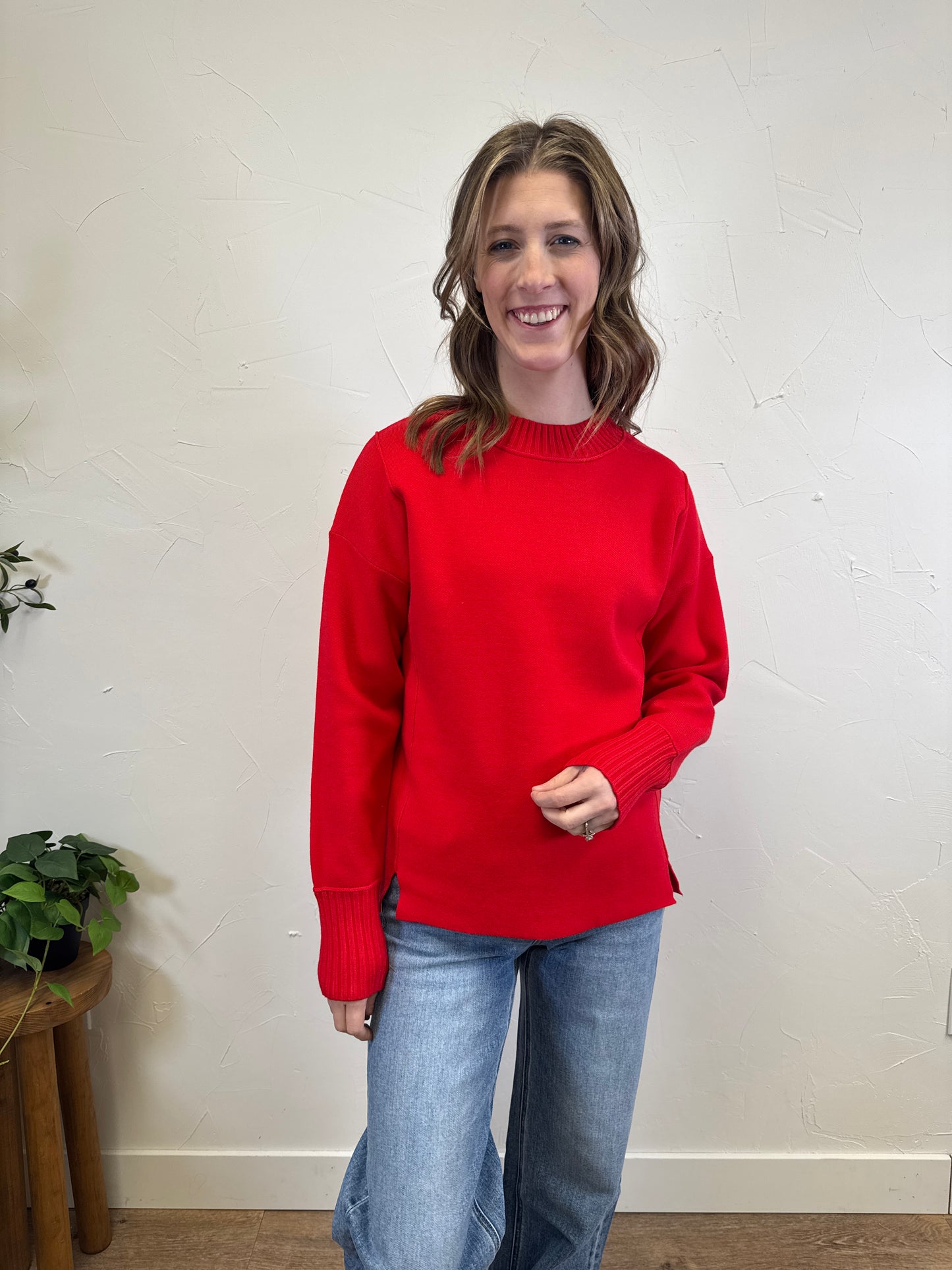 Mock Neck Pullover Sweater