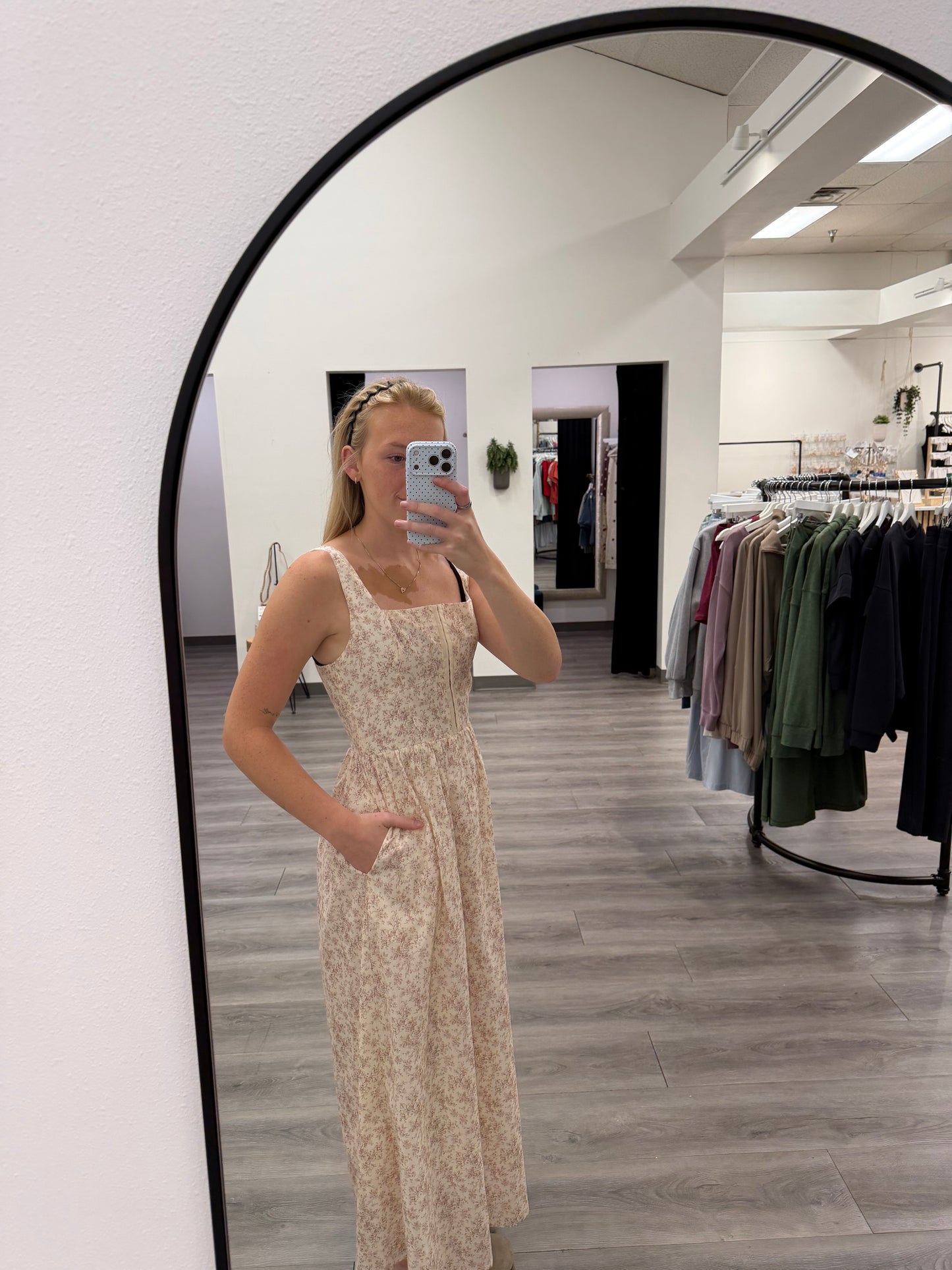 Floral Corset Midi Dress