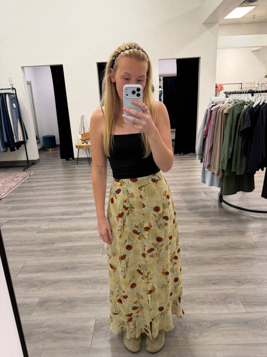 Slit Front Maxi Skirt