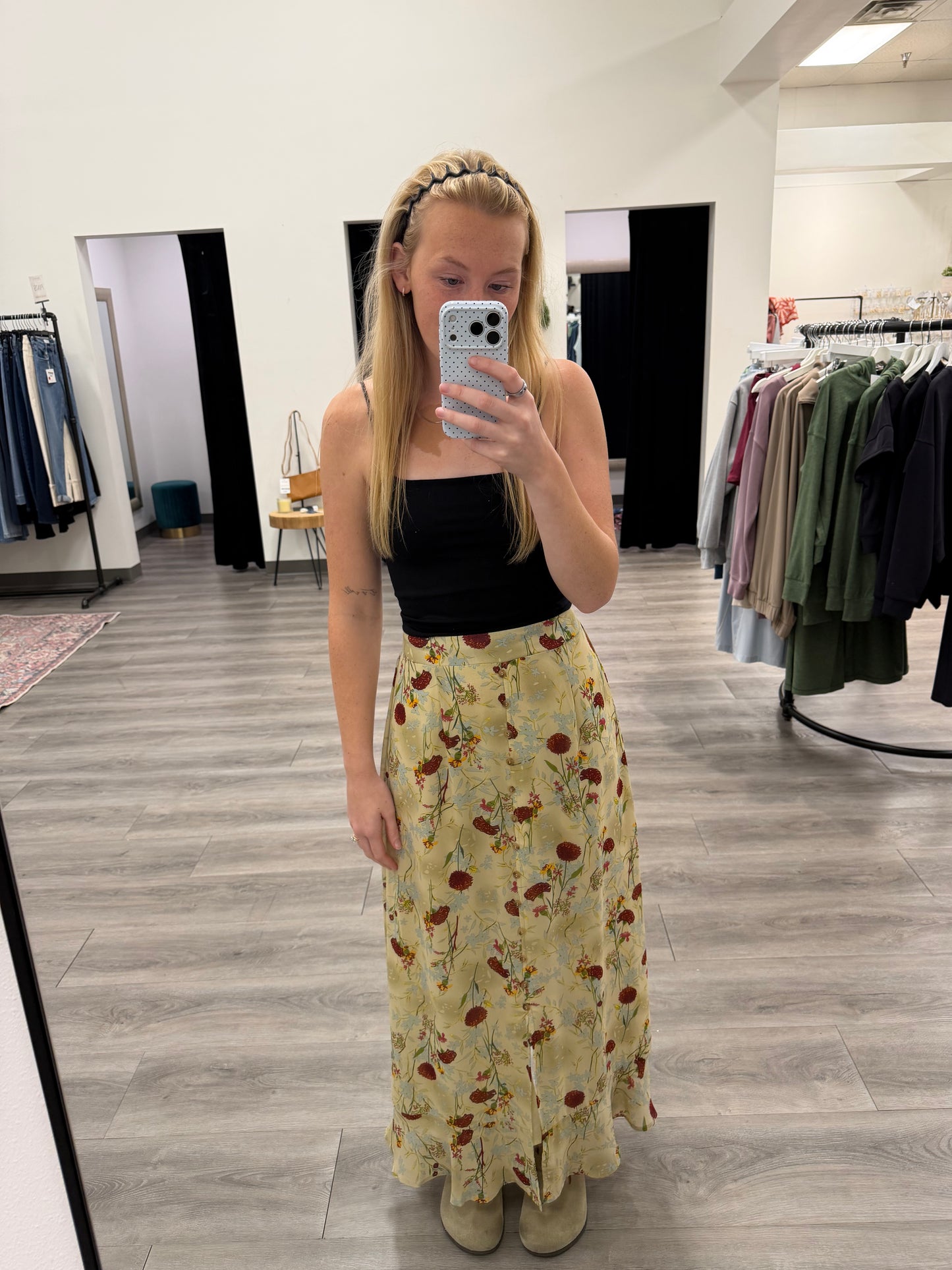 Slit Front Maxi Skirt