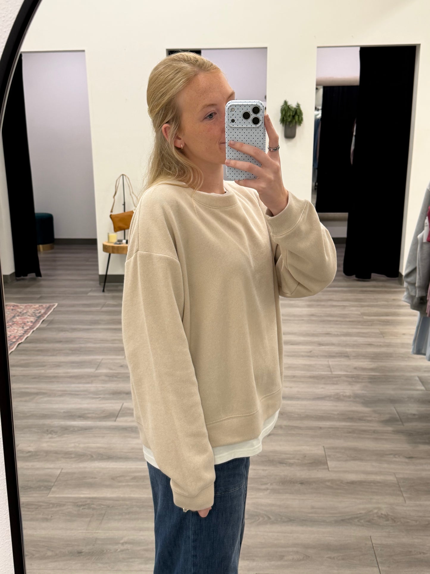 Always On Crew Twofer Pullover