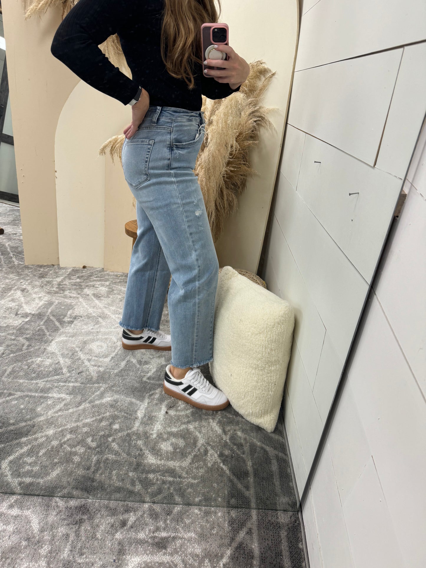 High Rise Barrel Jeans