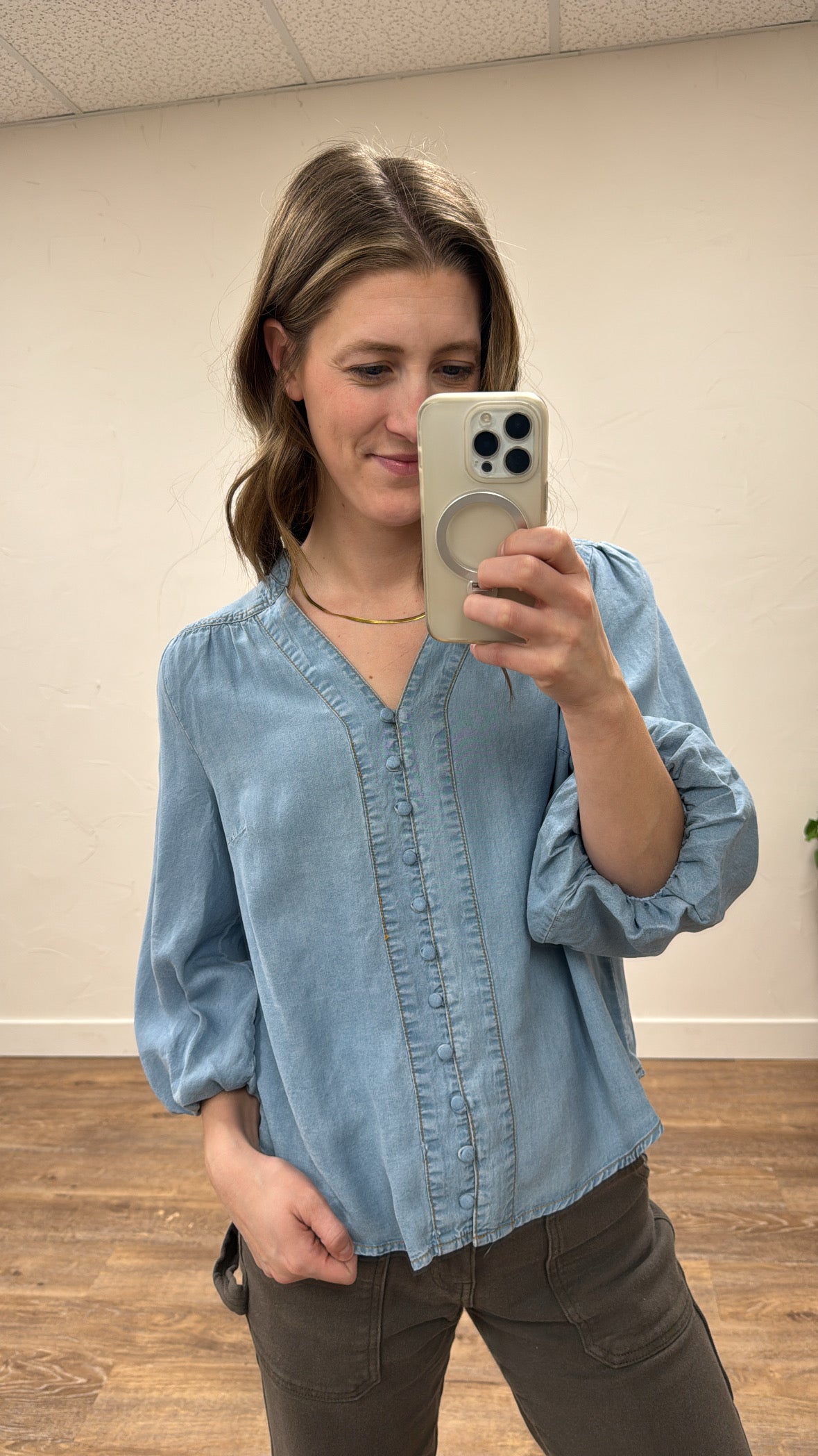 Soft Chambray Blouse