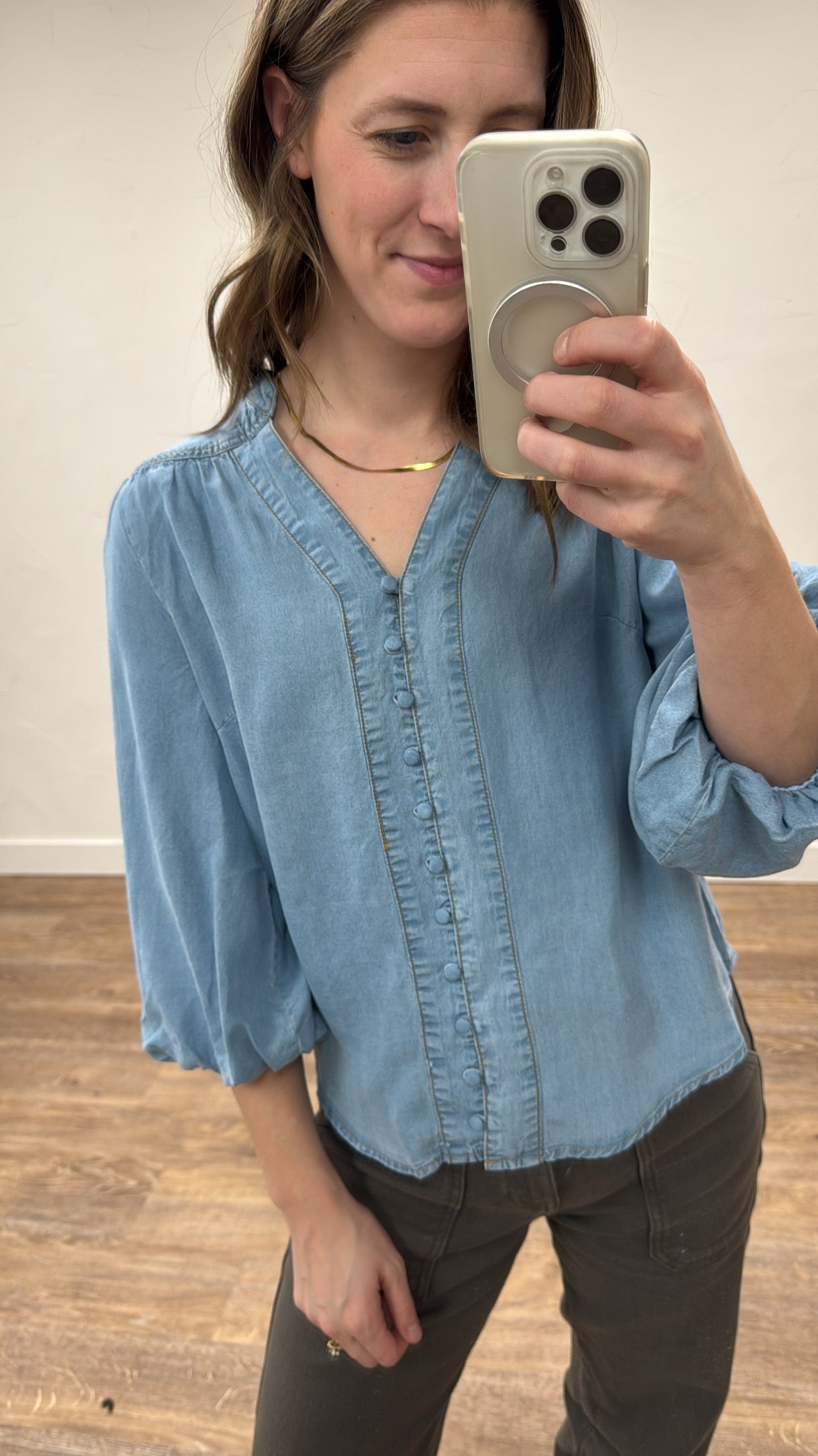 Soft Chambray Blouse