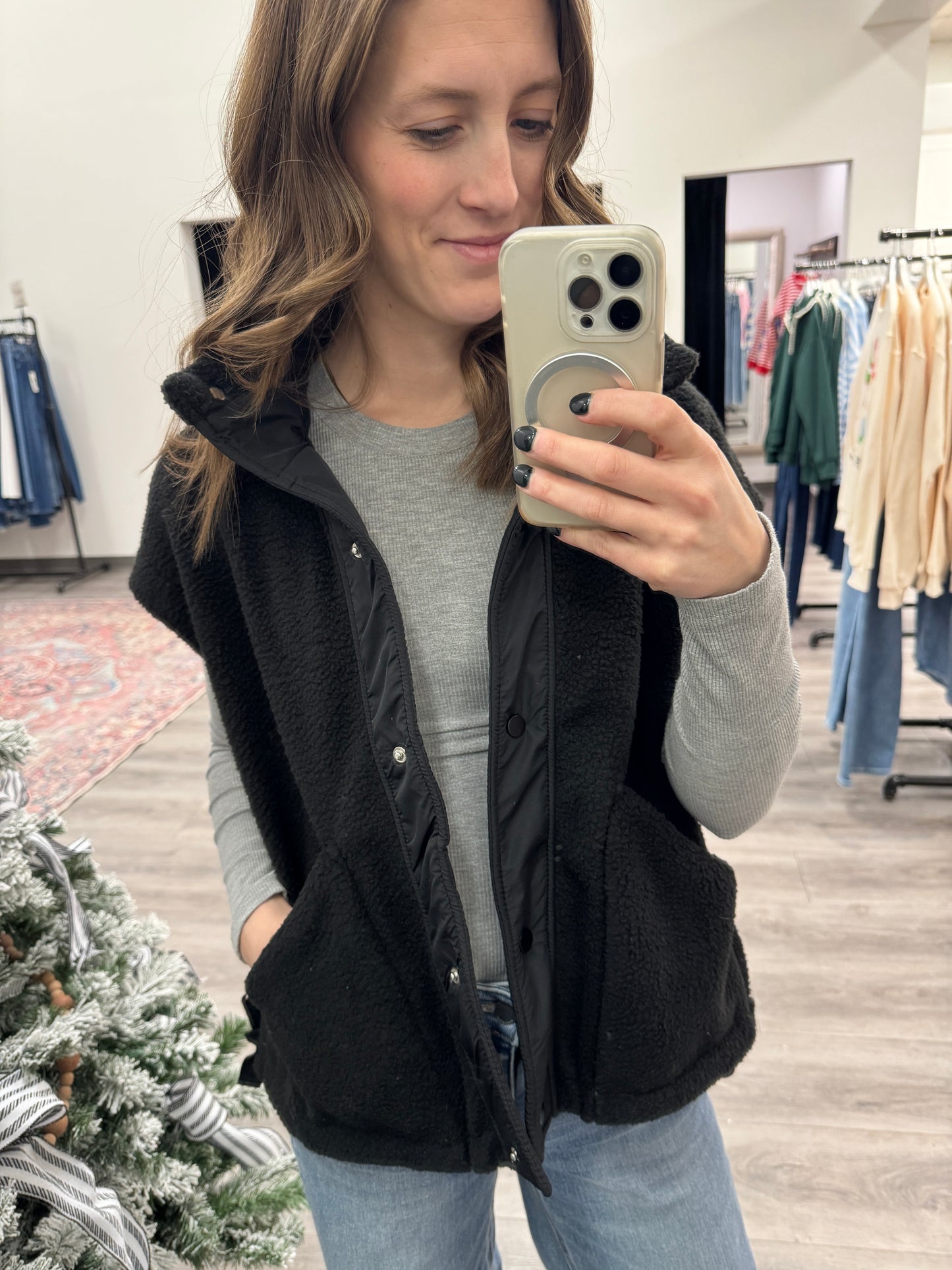 Fleece Vest with Side Ties