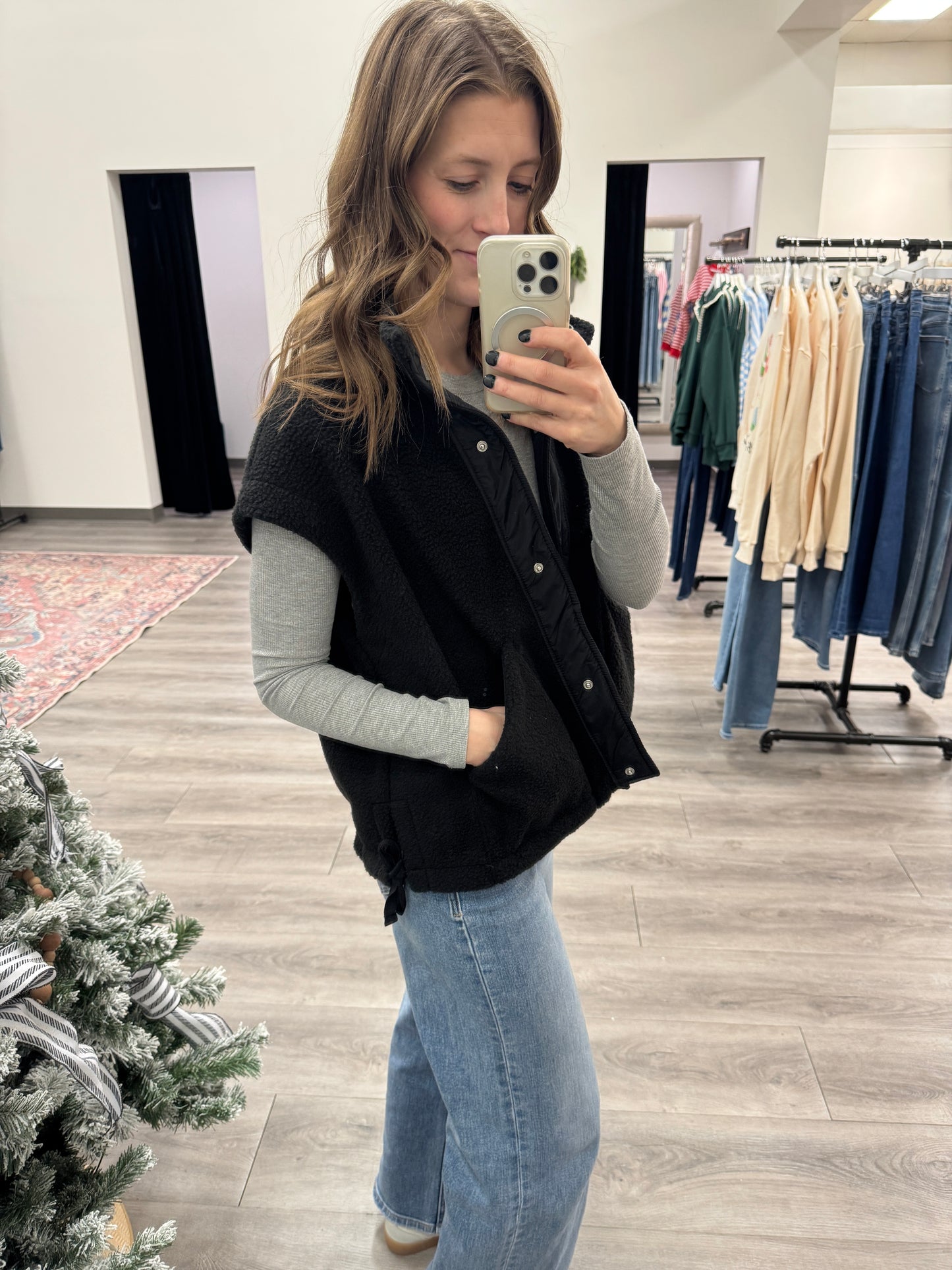 Fleece Vest with Side Ties