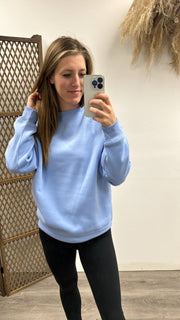 Fleece crewneck pullover sweatshirts