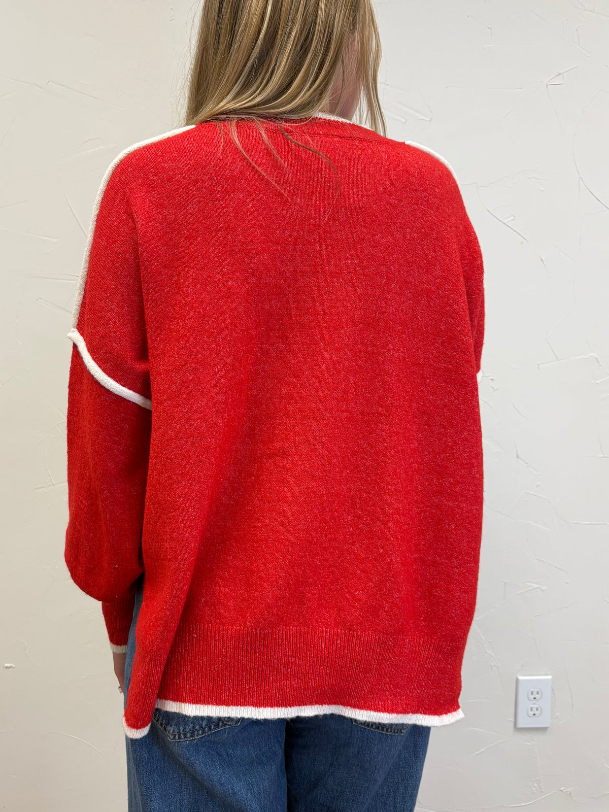 Contrast Sweater Top