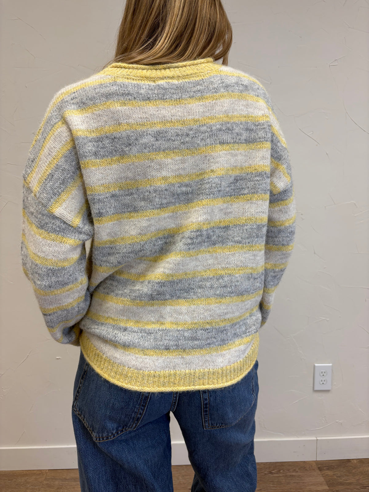 Heathered Multi Stripe Sweater