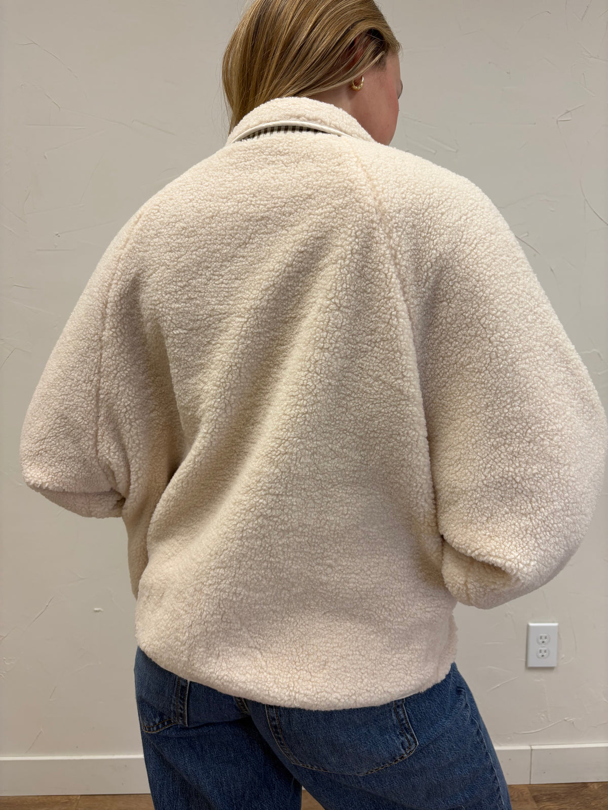 Gingham contrast reversible jacket