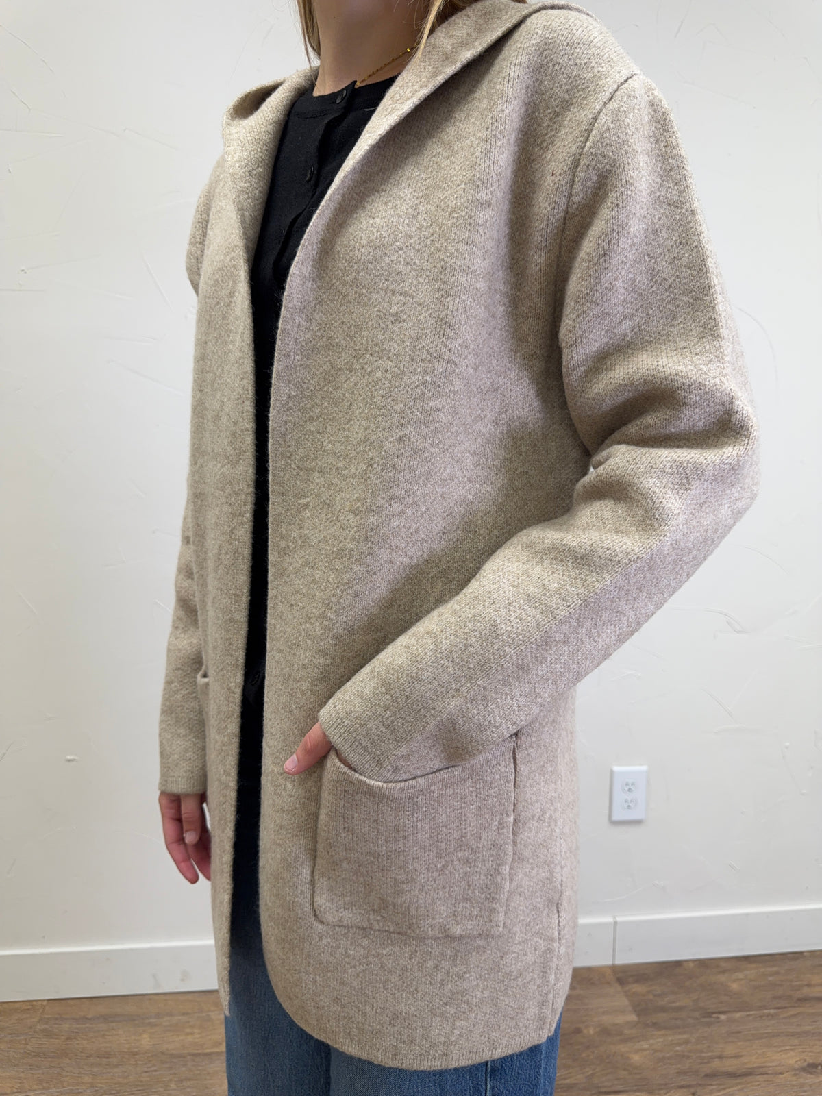 Long Hooded Cardigan
