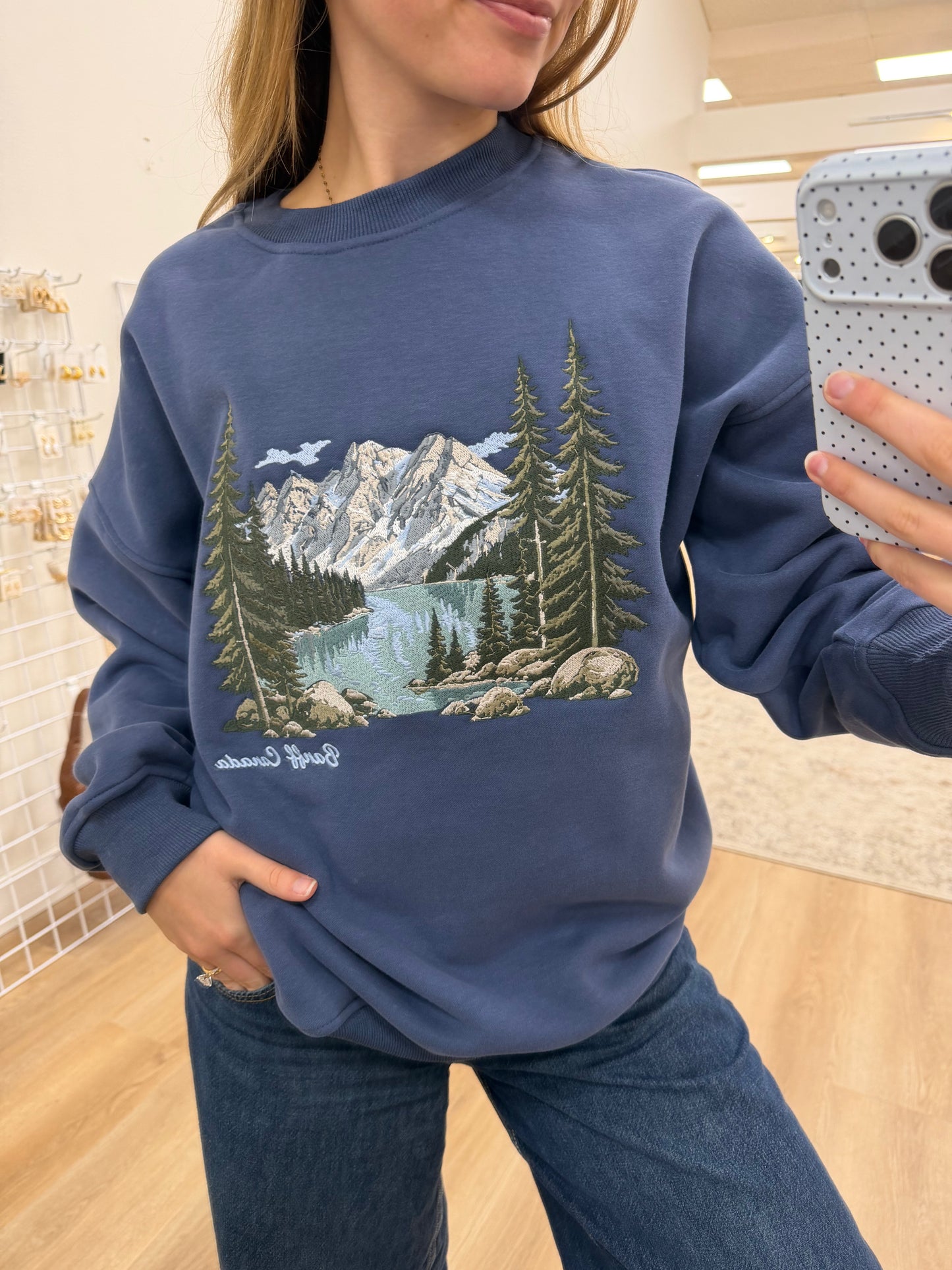 Banff Canada Embroidered  Sweatshirt