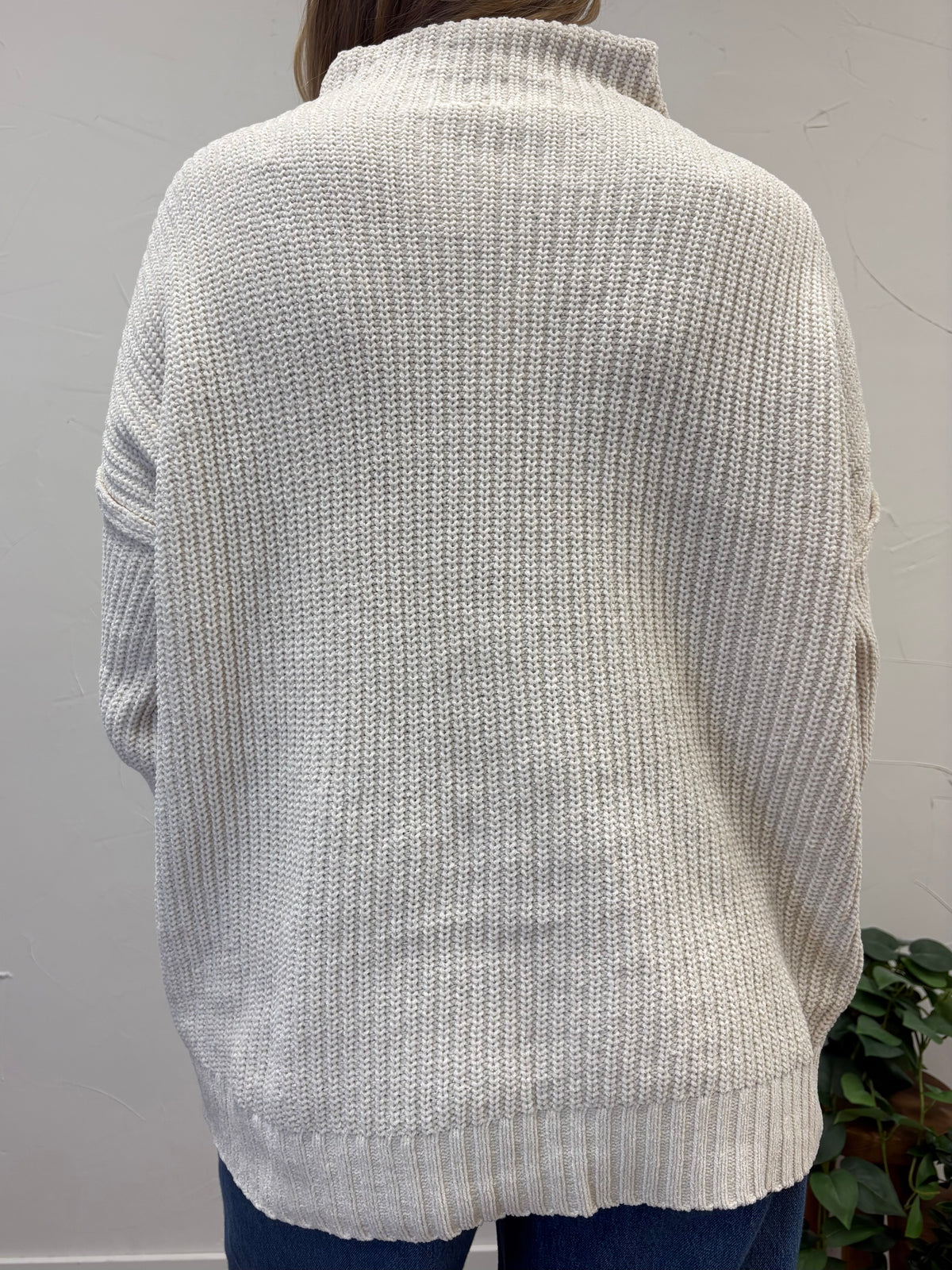 Cowl Neck Thick Knit Sweater