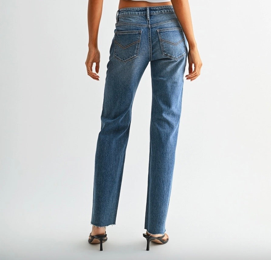 Mid-Rise Straight Leg