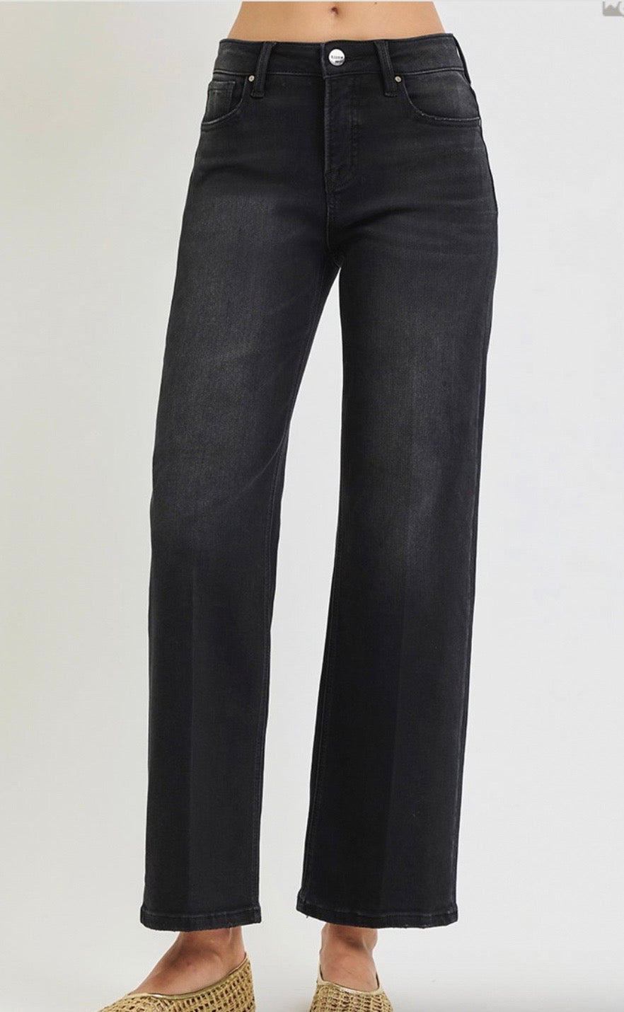 Tummy Control Straight with Crease Line Risen Jeans