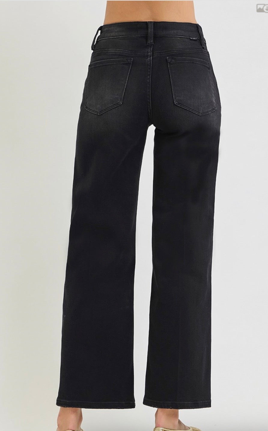 Tummy Control Straight with Crease Line Risen Jeans
