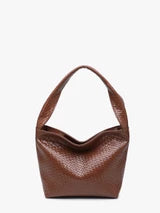 Selena Faux Woven Hobo w/ Zip Closure
